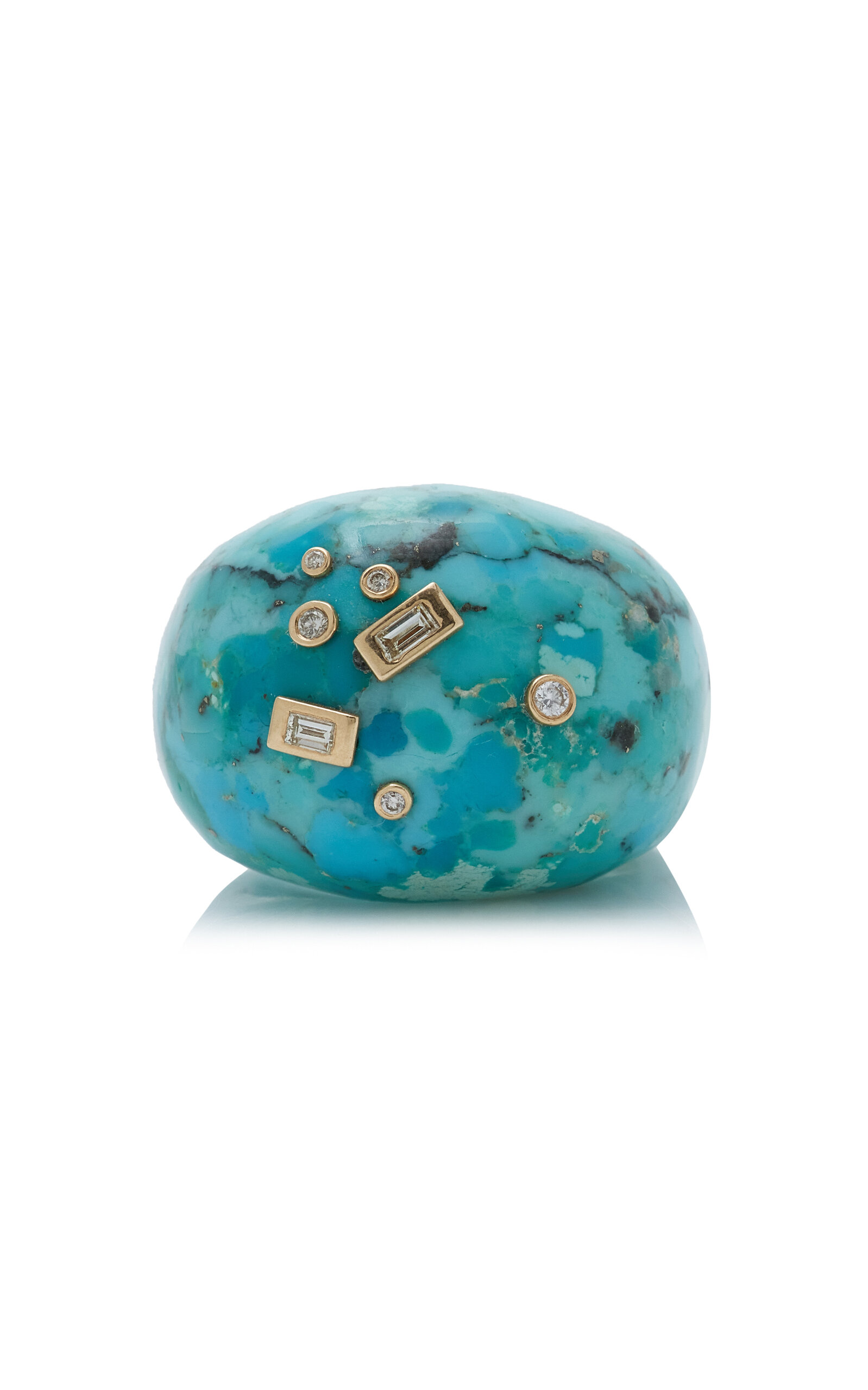 Bleecker & Prince Women's Large Foam Bubble Bath Turquoise Ring