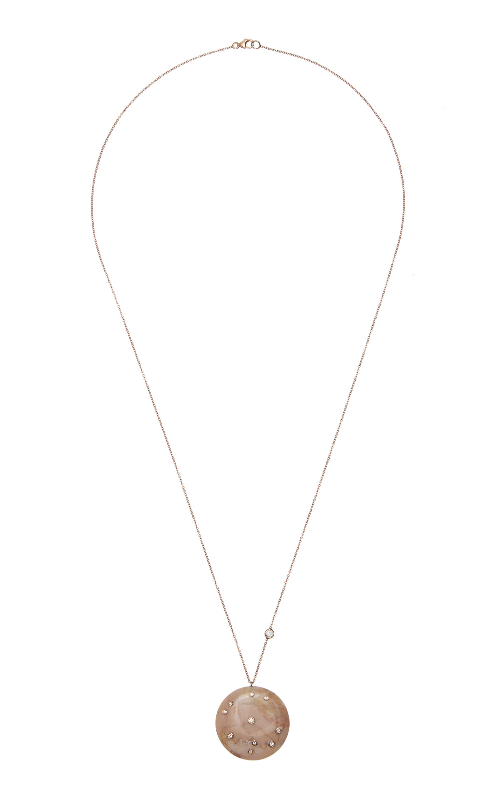 Bleecker & Prince Women's Large Constellation 14K Rose Gold Marble Necklace