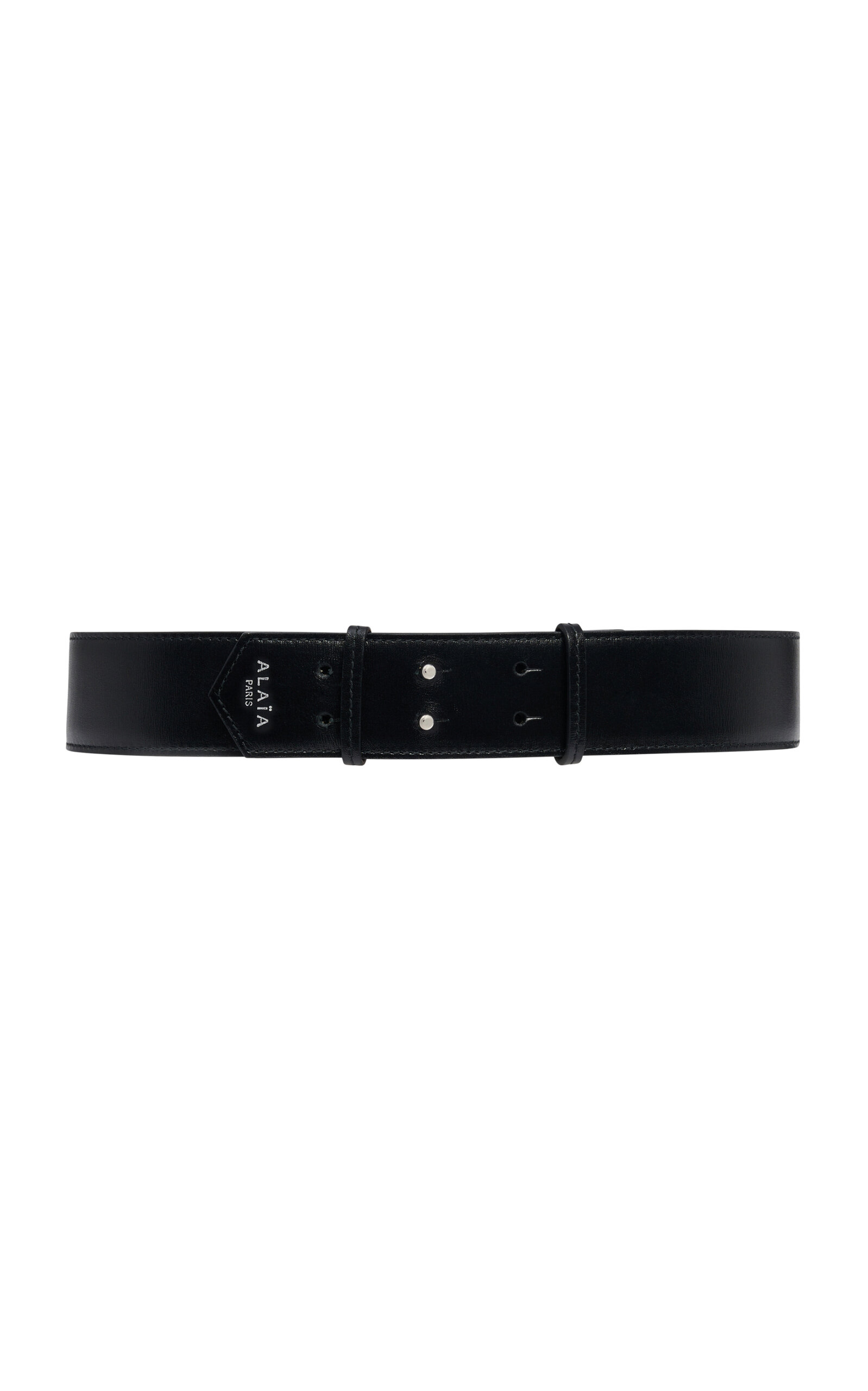 Shop Alaïa One Piece Leather Belt In Black