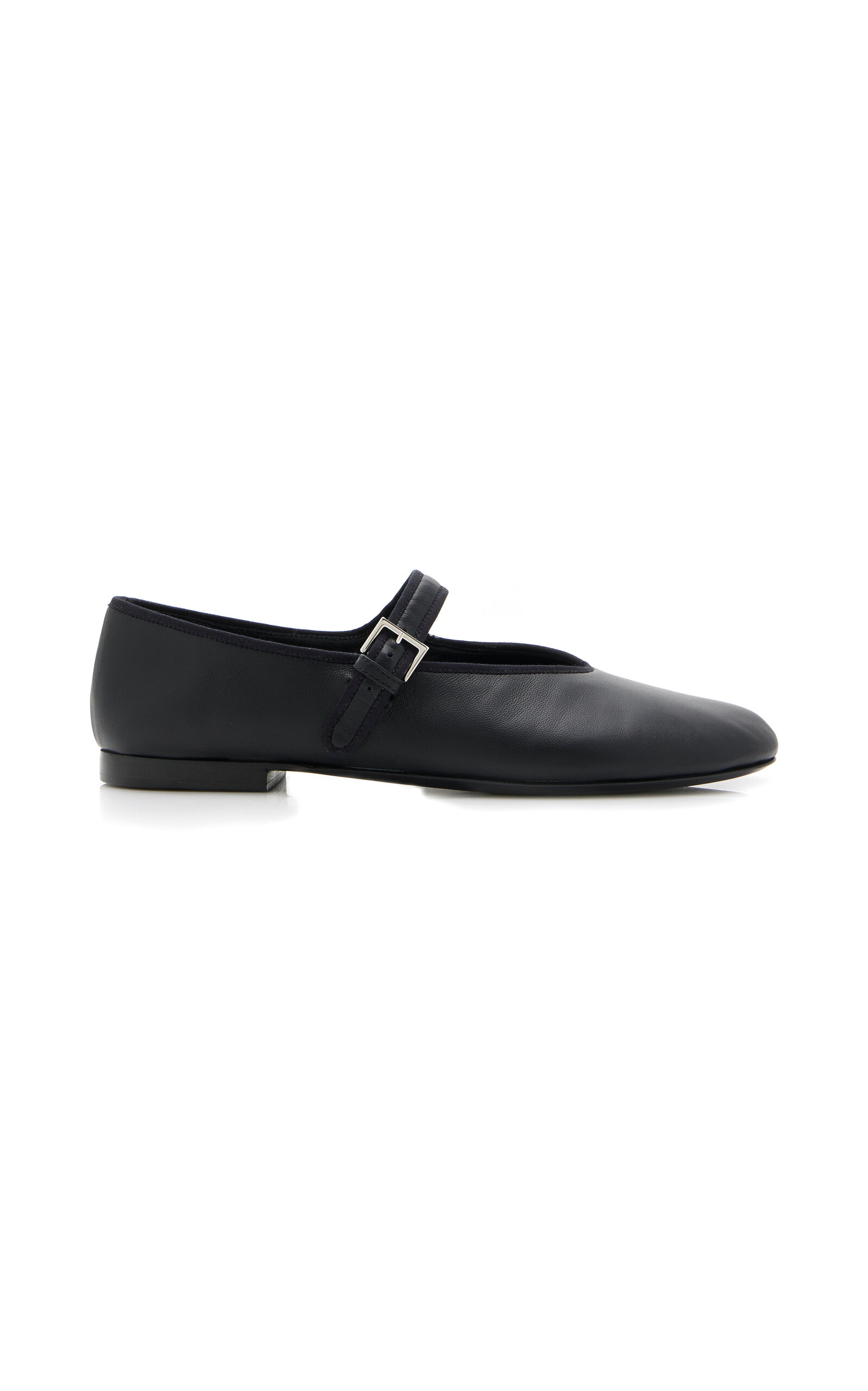 The Row Boheme Leather Mary Jane Ballerina Flats In Black