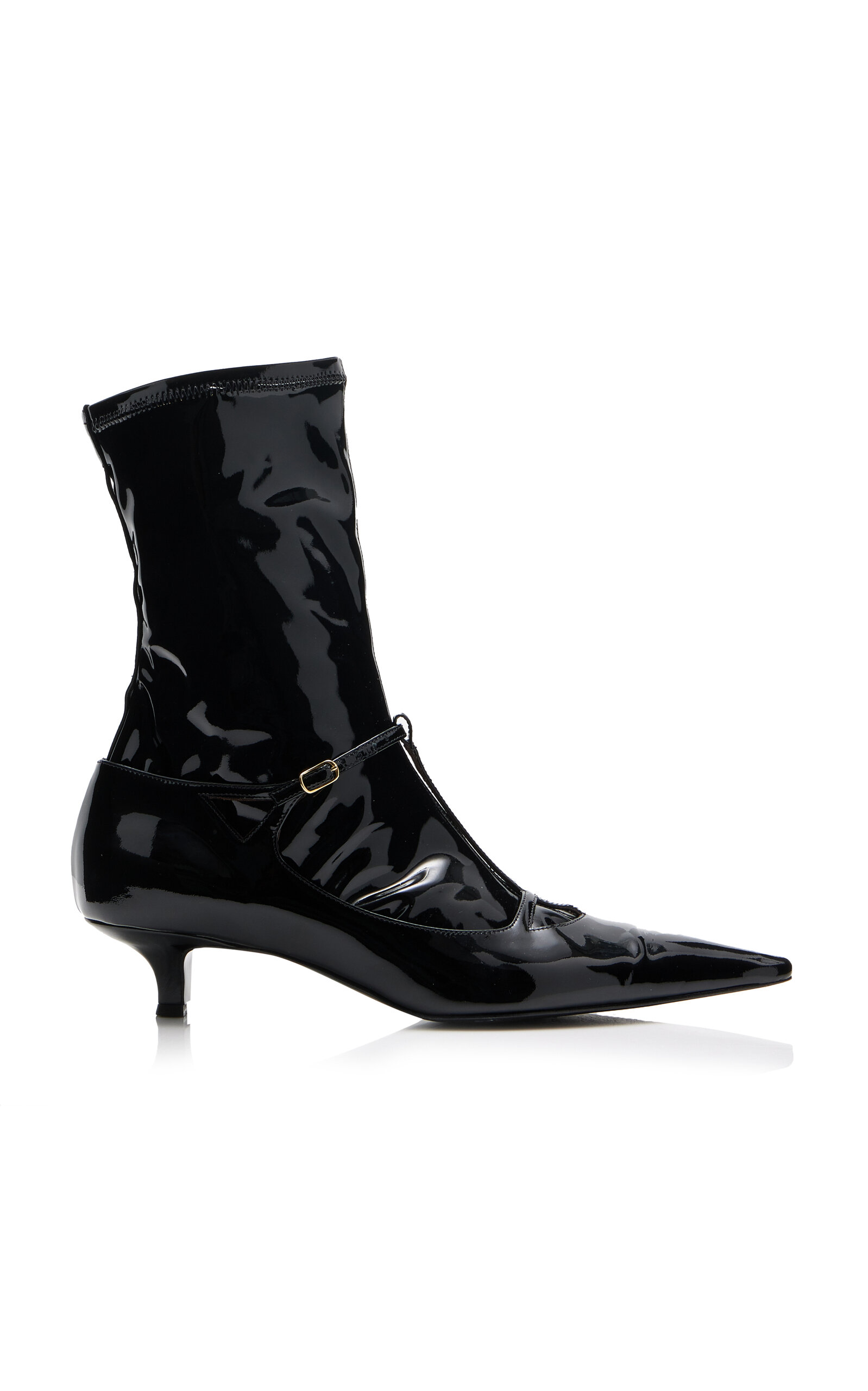Shop The Row Cyd Patent Leather Boots In Black