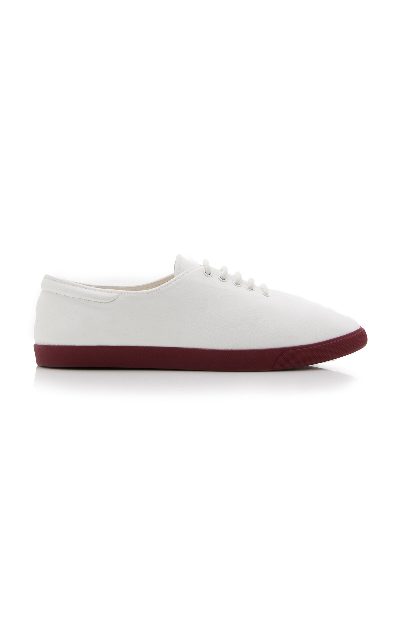 Shop The Row Sam Cotton-canvas Sneakers In White