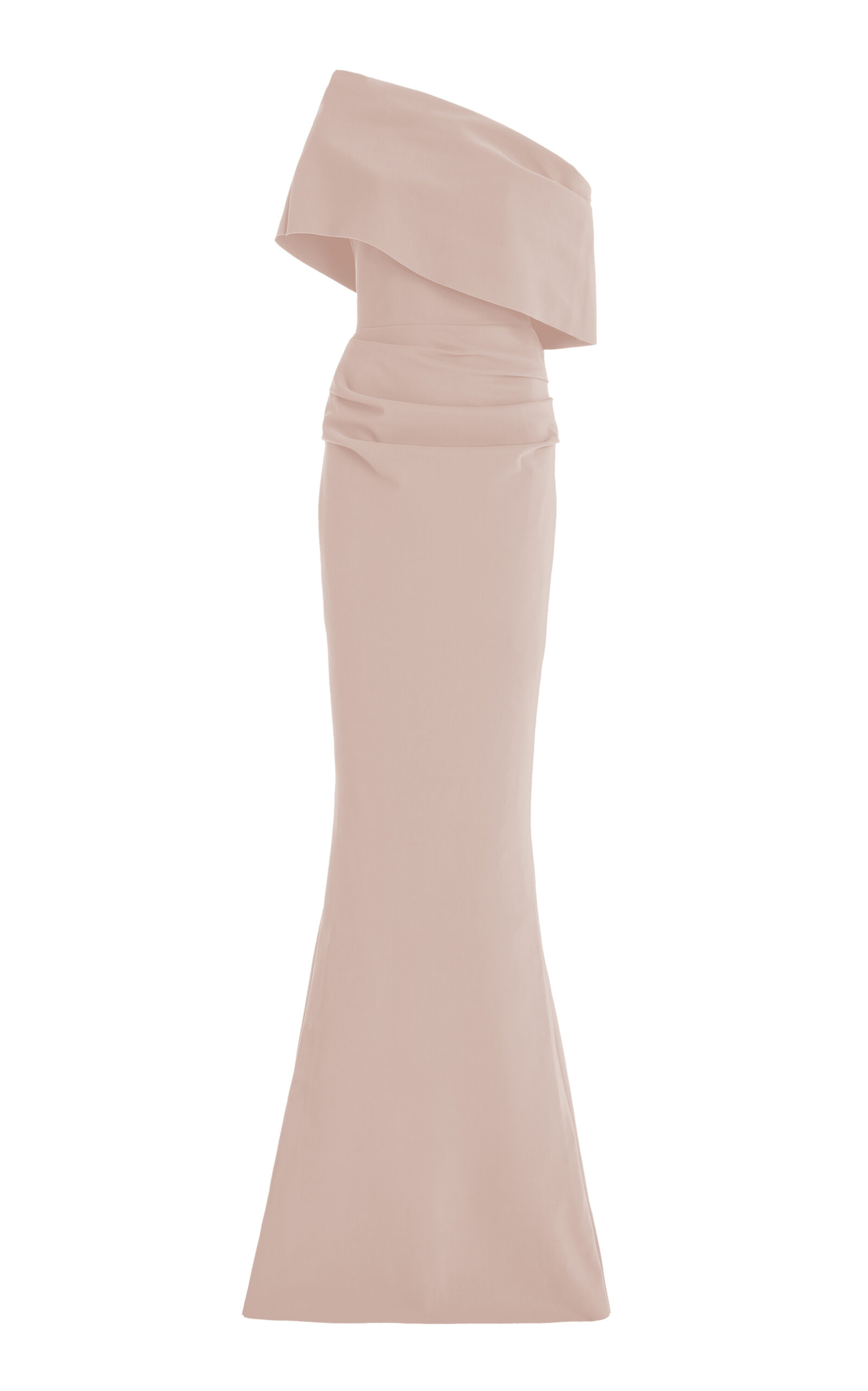 Greta Constantine Oseph Asymmetric Draped Gown In Pink