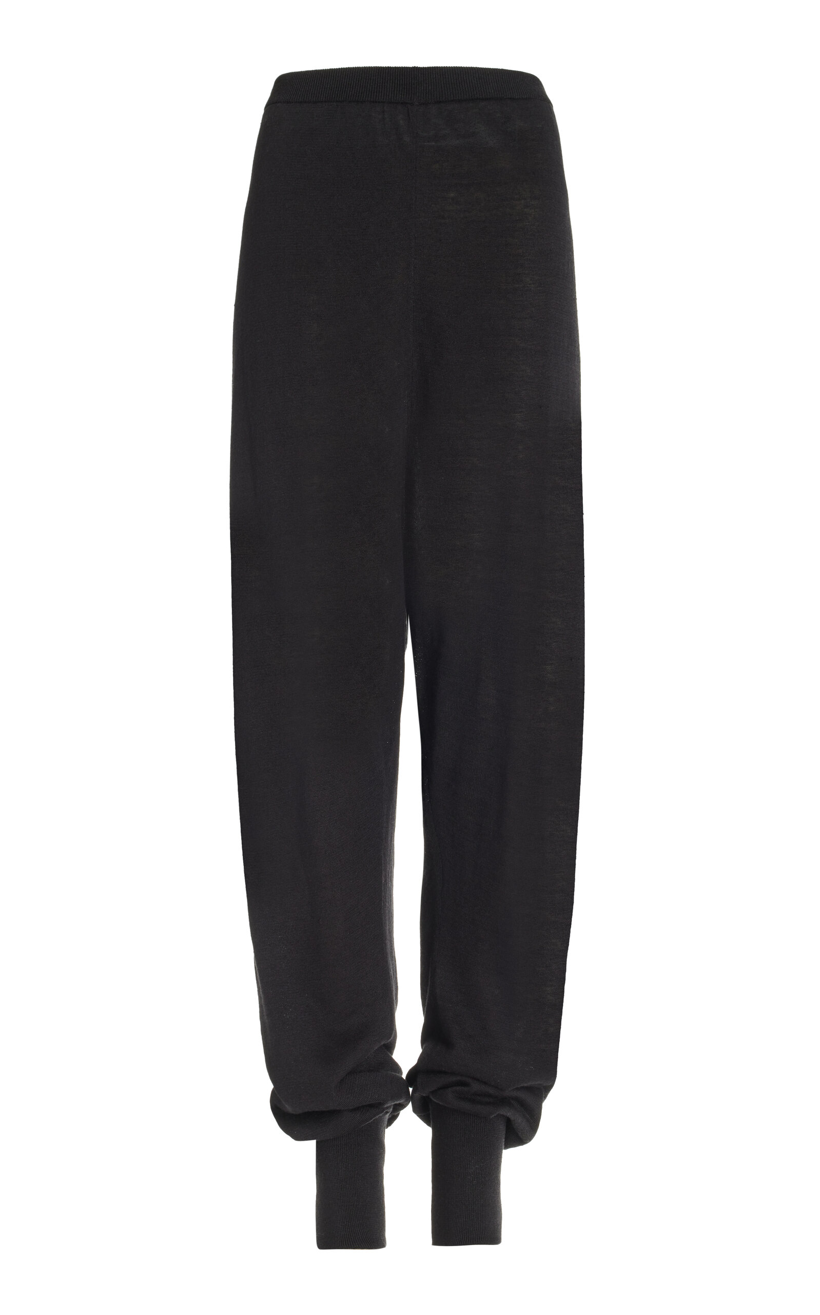 The Row Dalbero Baggy Linen-silk Jogger Trousers In Black