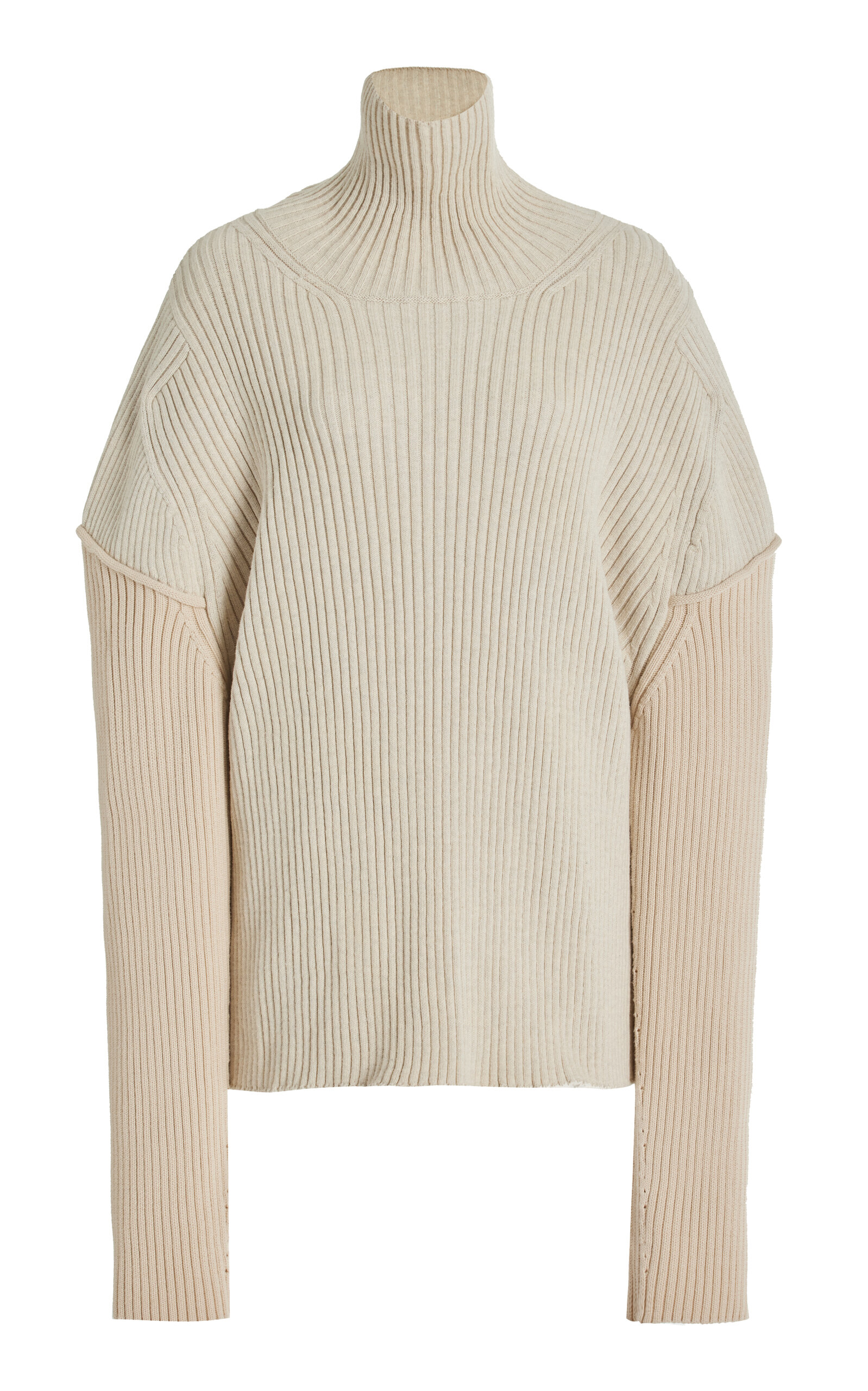 The Row Dua Knit Cotton-cashmere Top In Neutral