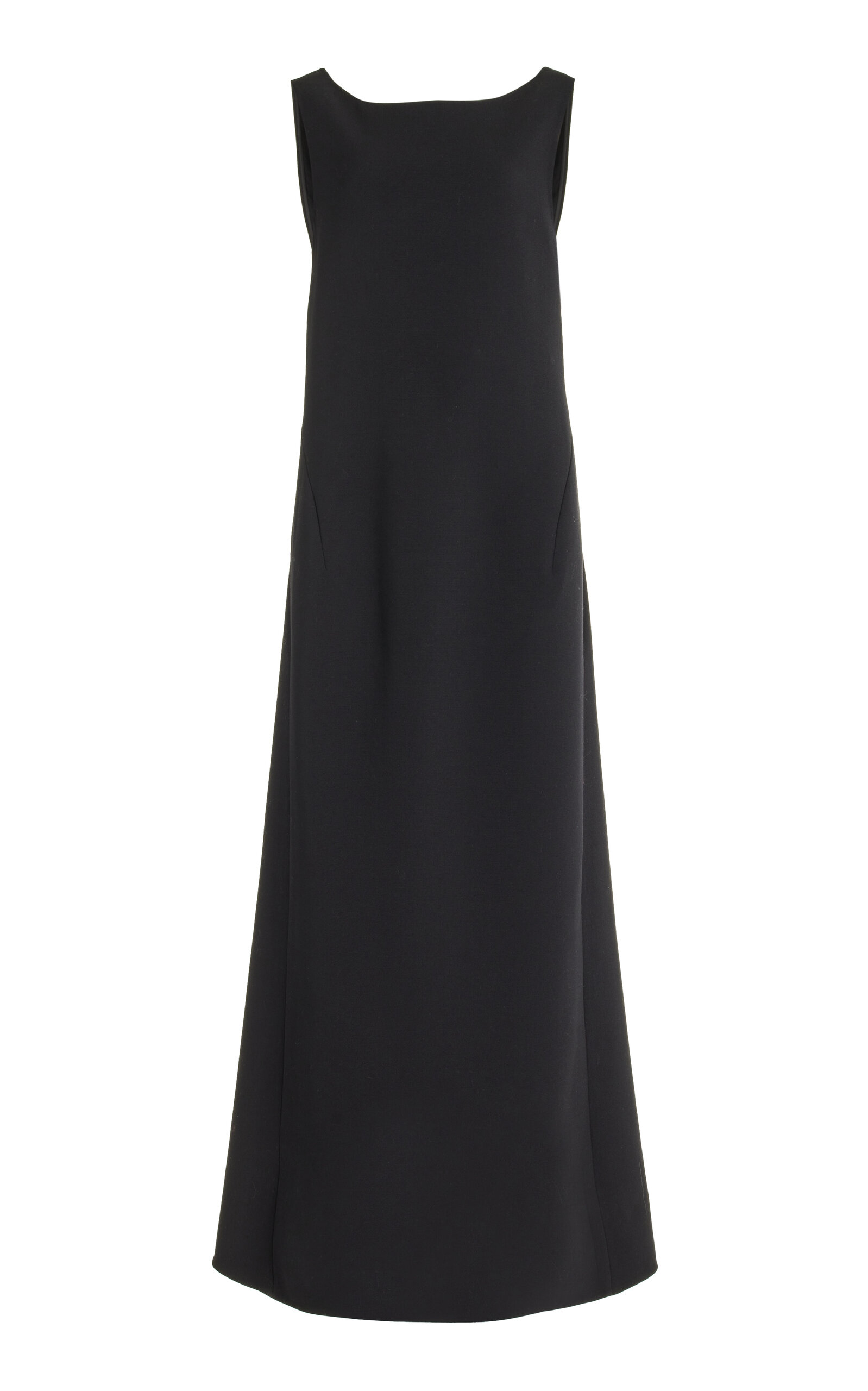 The Row Rhea Wool-blend Maxi Dress In Black