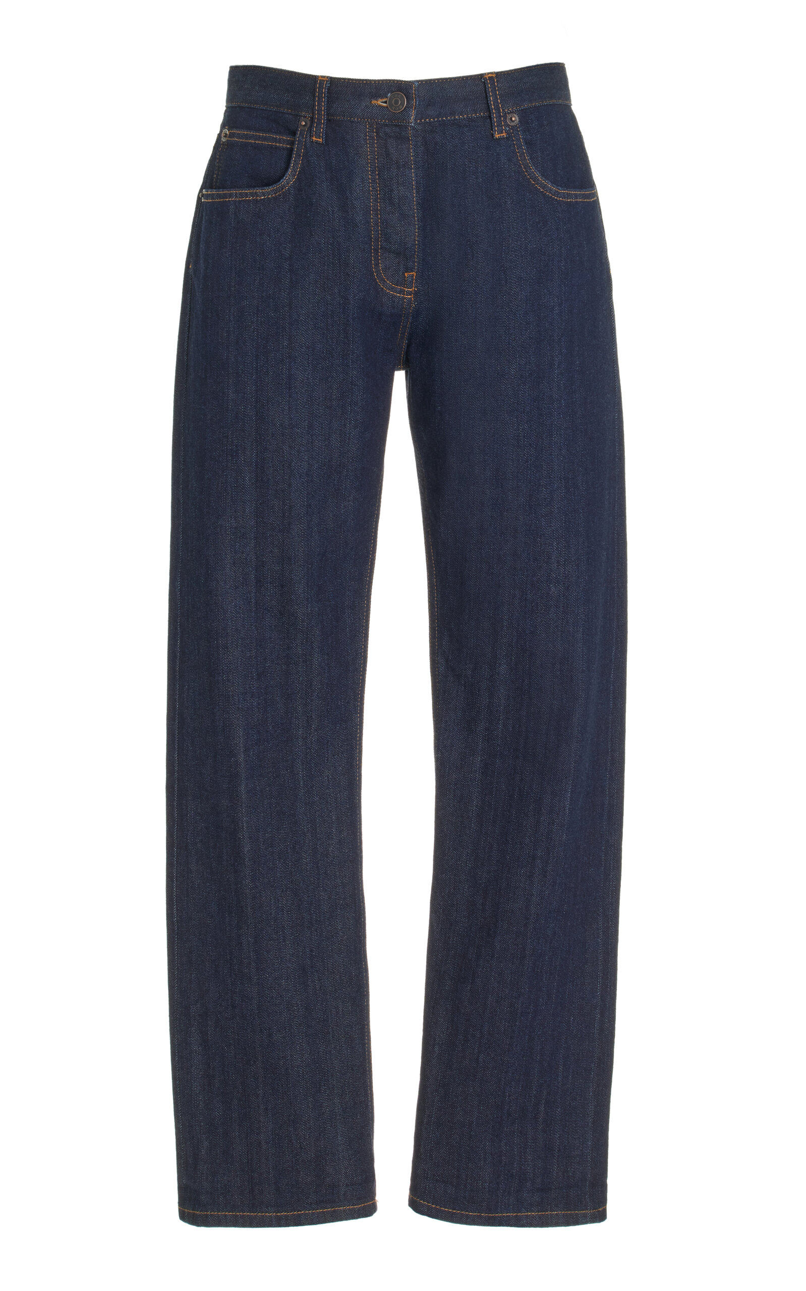 The Row Riaco Selvedge Mid-rise Skinny Jeans In Dark Wash