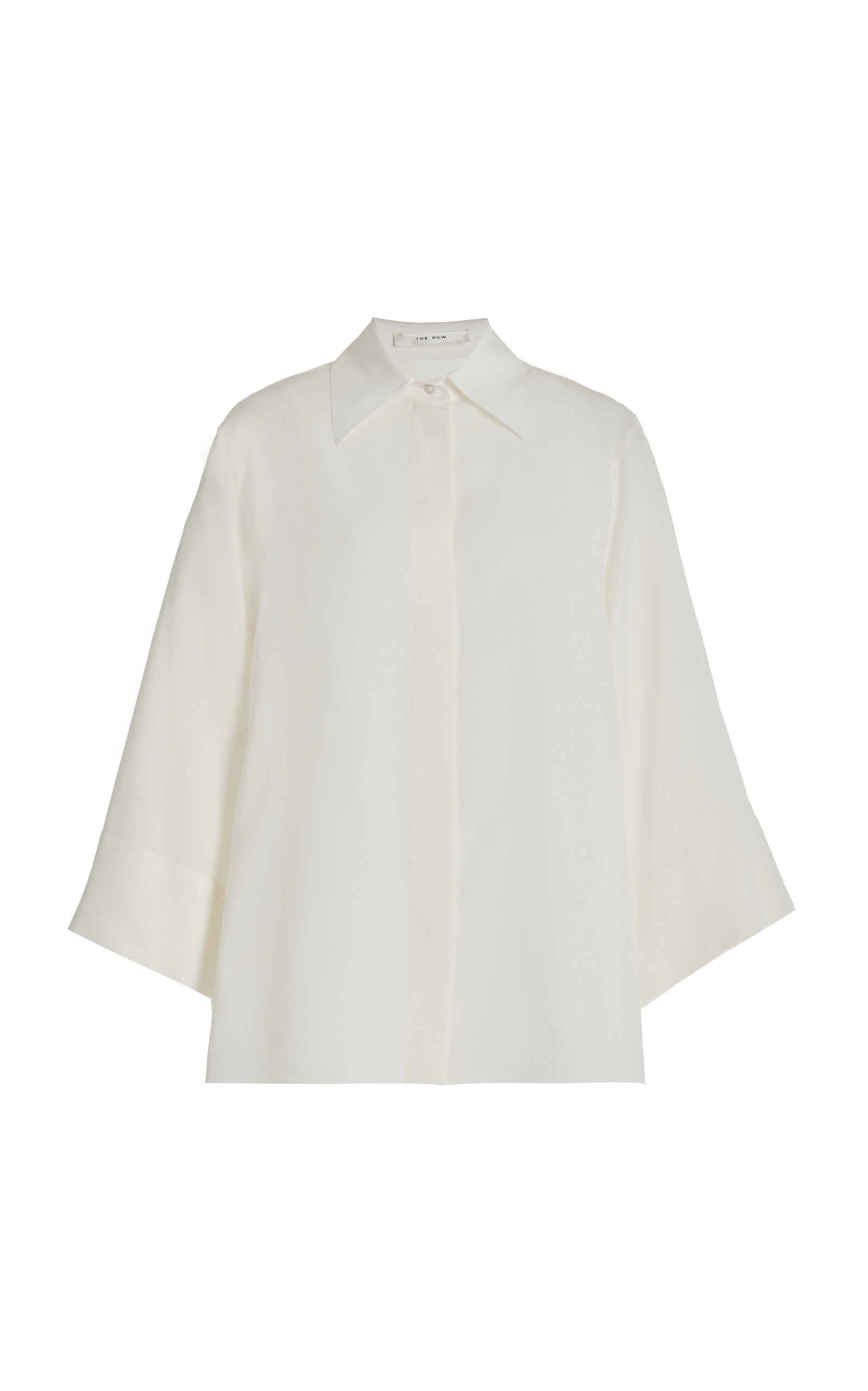Shop The Row Malvina Silk Shirt In White
