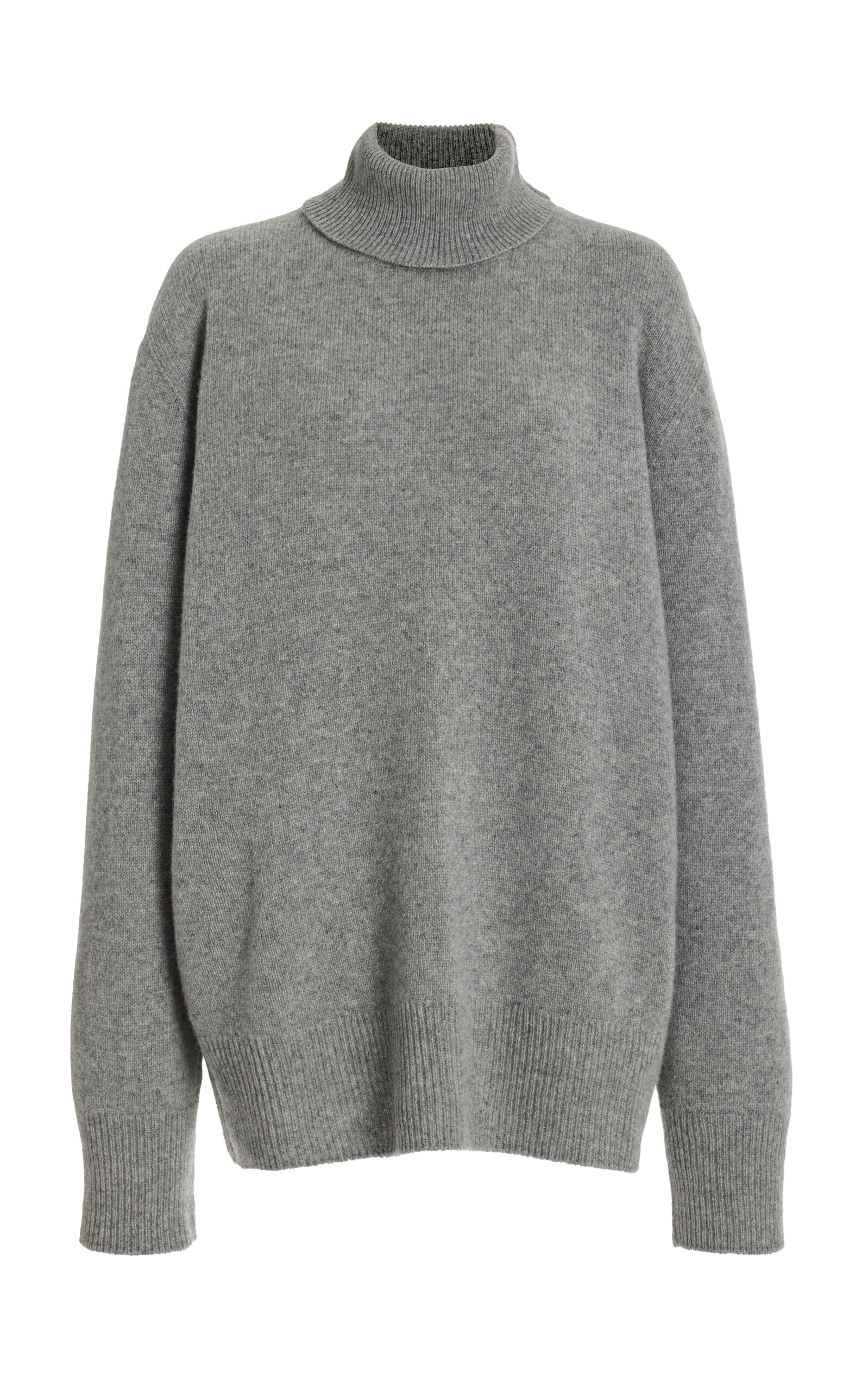 Shop The Row Stepny Wool-cashmere Turtleneck Sweater In Grey
