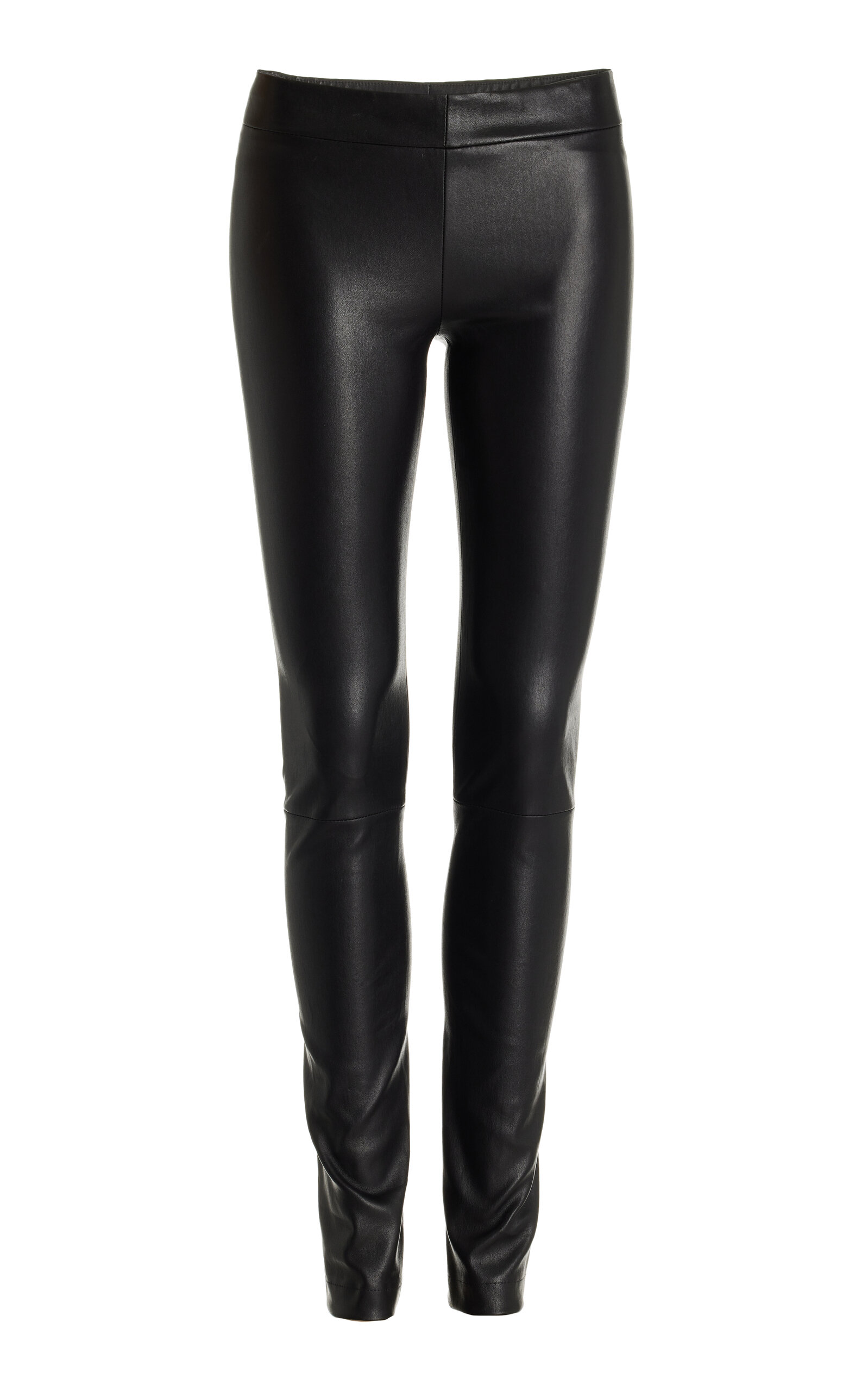 Shop The Row Moto Leather Leggings In Black