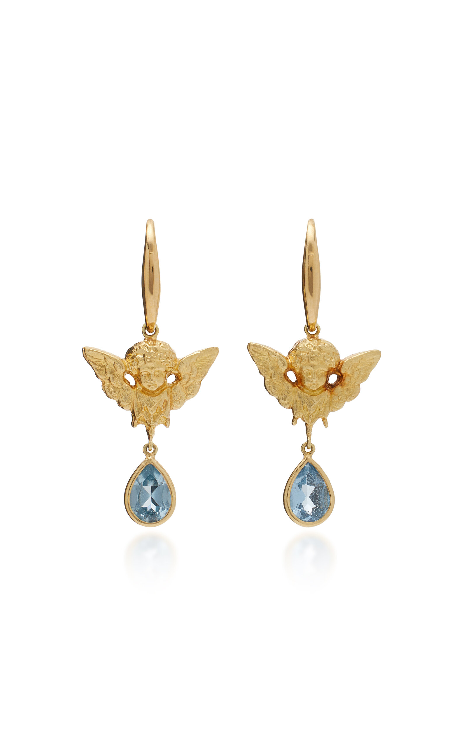 Renato Cipullo 18k Yellow Gold Amorini Earring In Blue