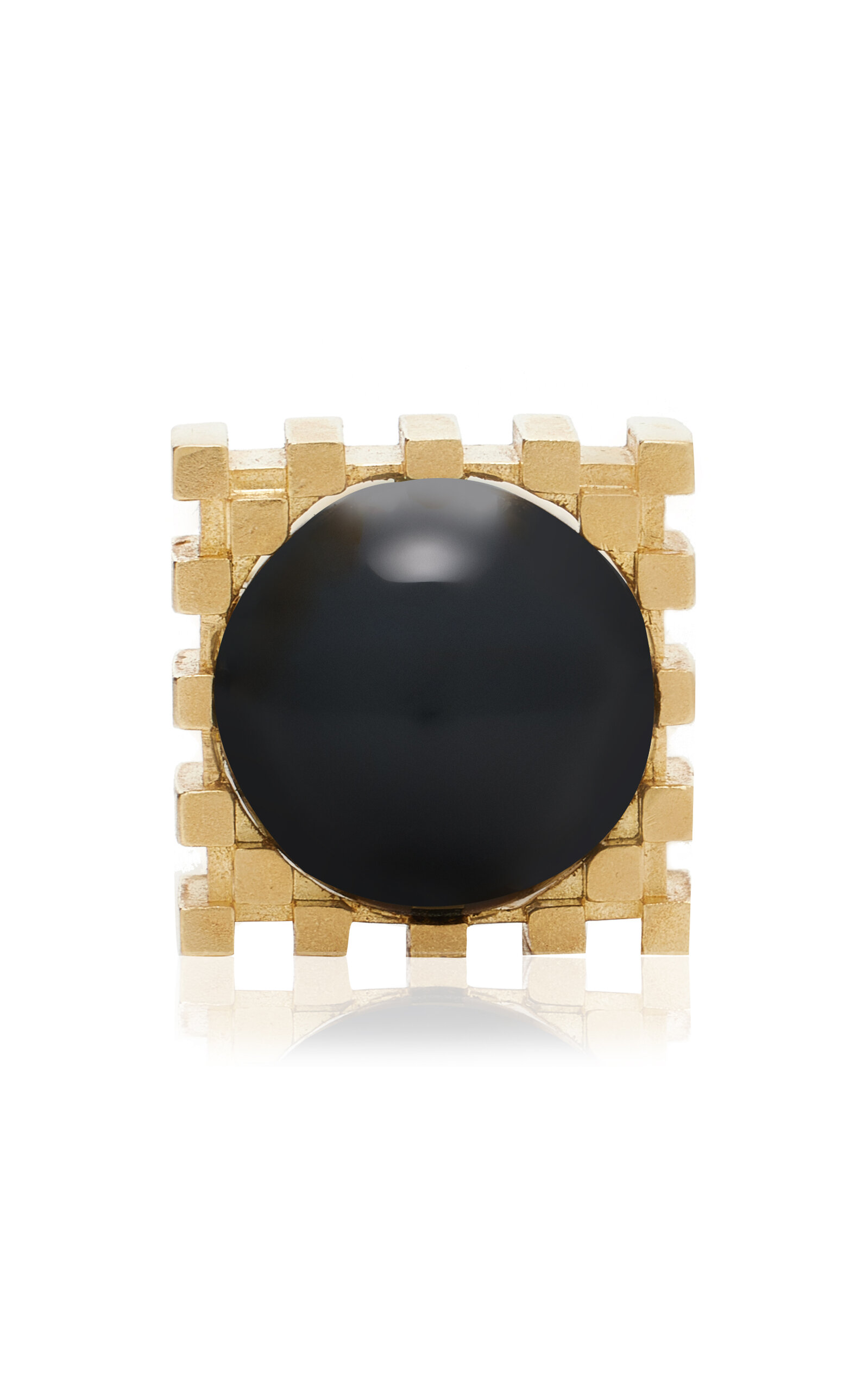 18k Yellow Gold Duomo Ring with Black Onyx