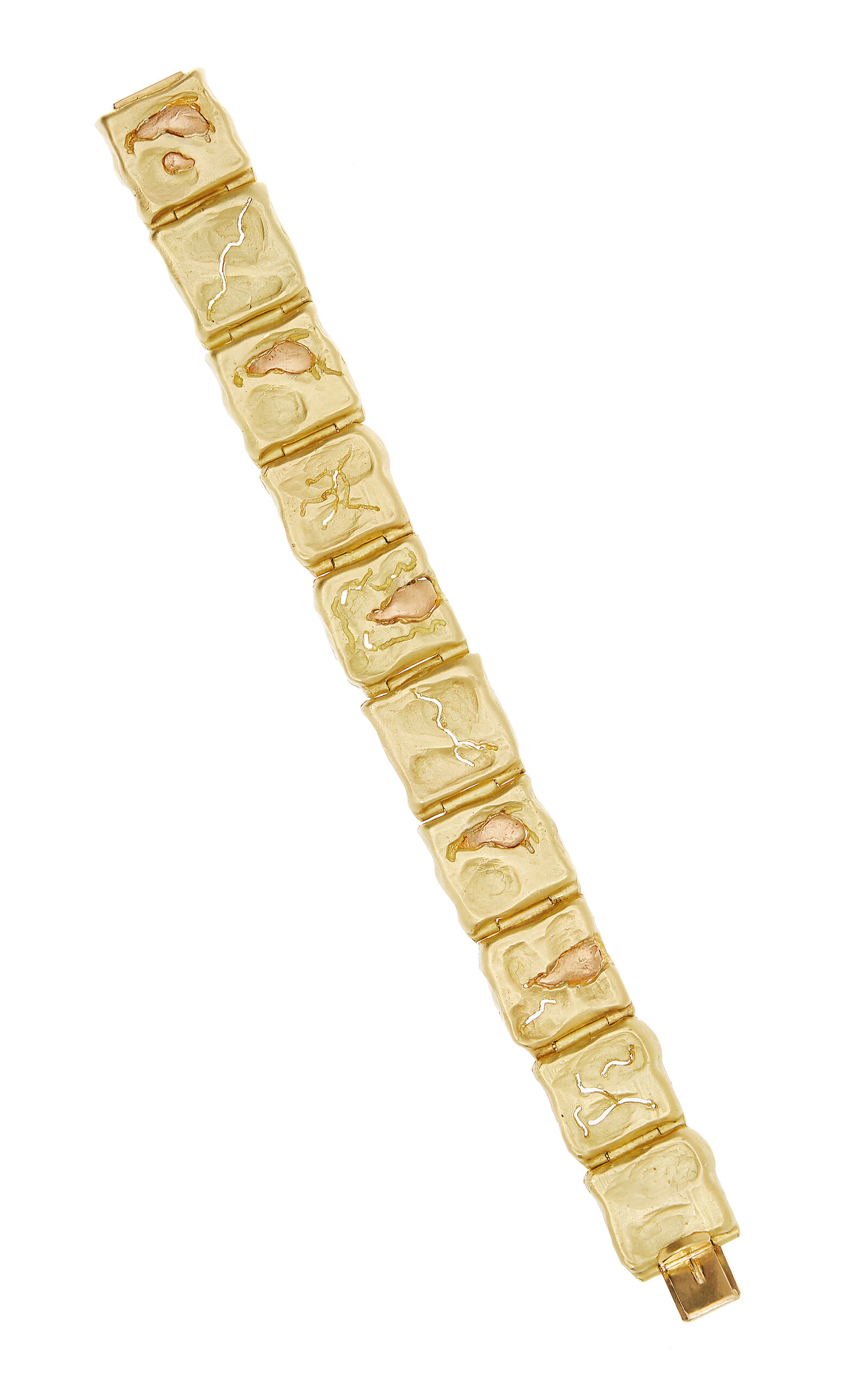 18k Yellow and Rise Gold Ruins Bracelet