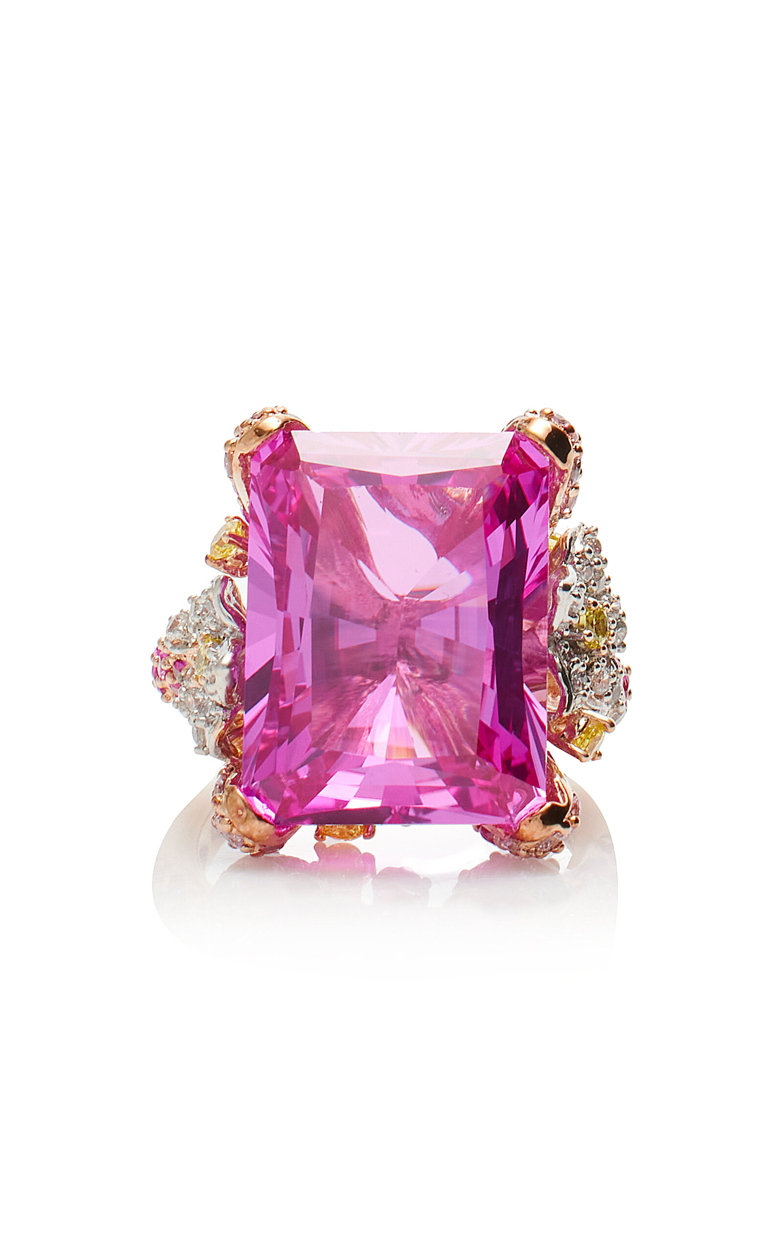 Anabela Chan 18k Rose Gold Multi-stone Ring In Pink