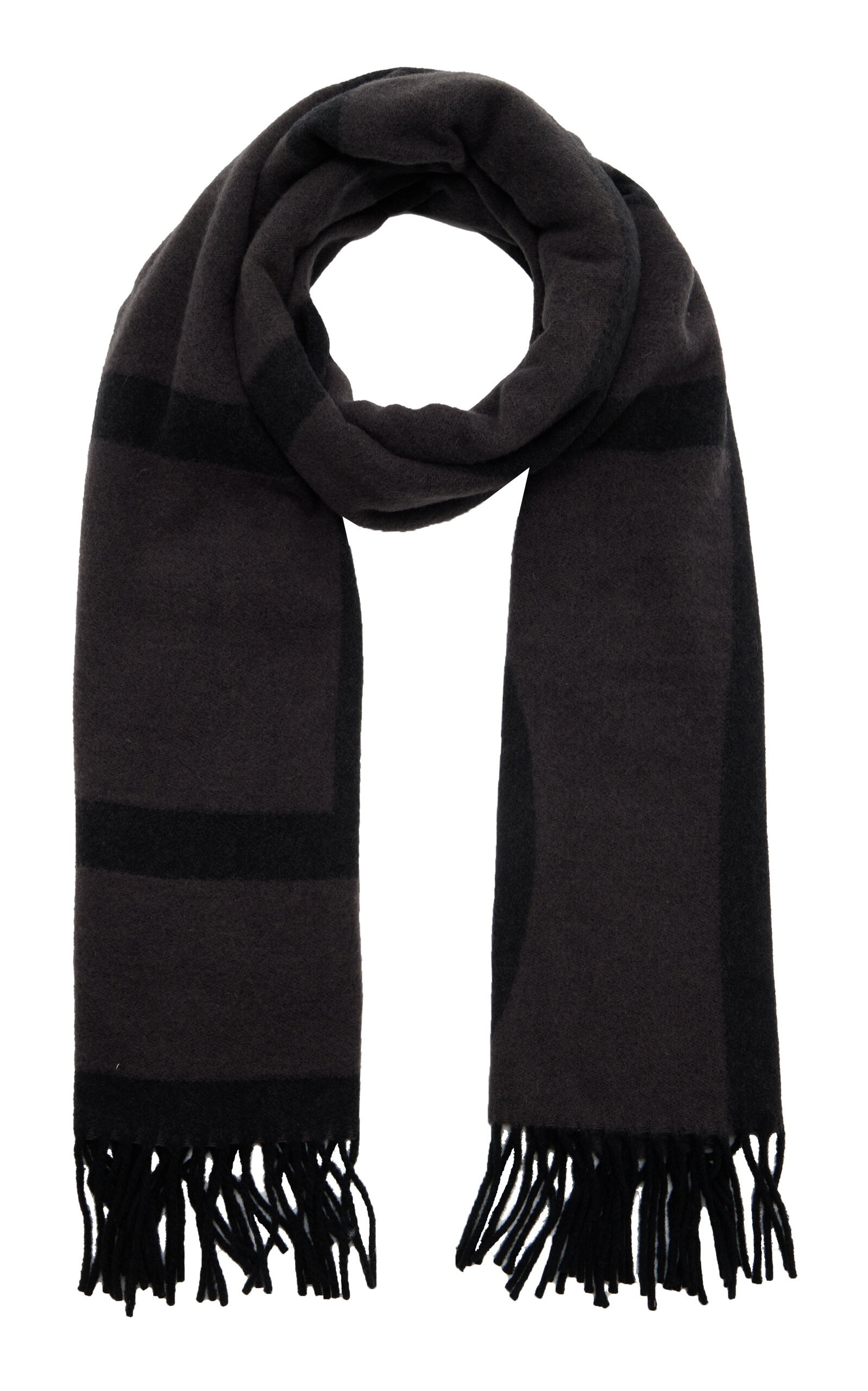 Totême Monogram Wool Scarf In Black