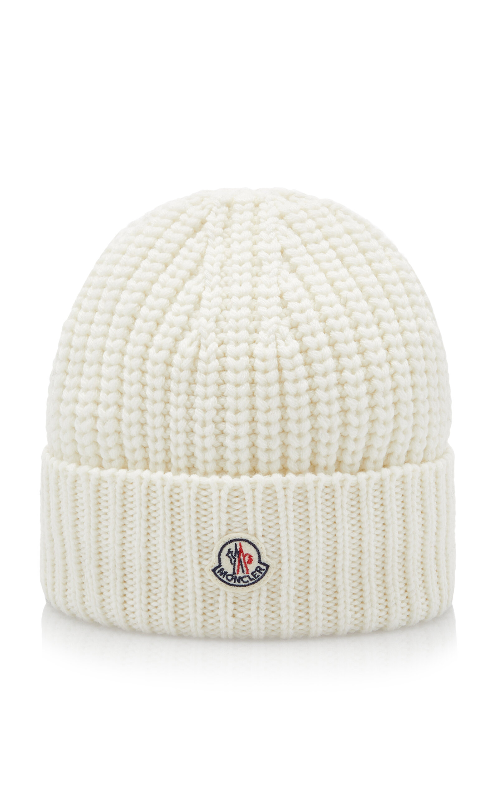 Moncler Knit Beanie In White