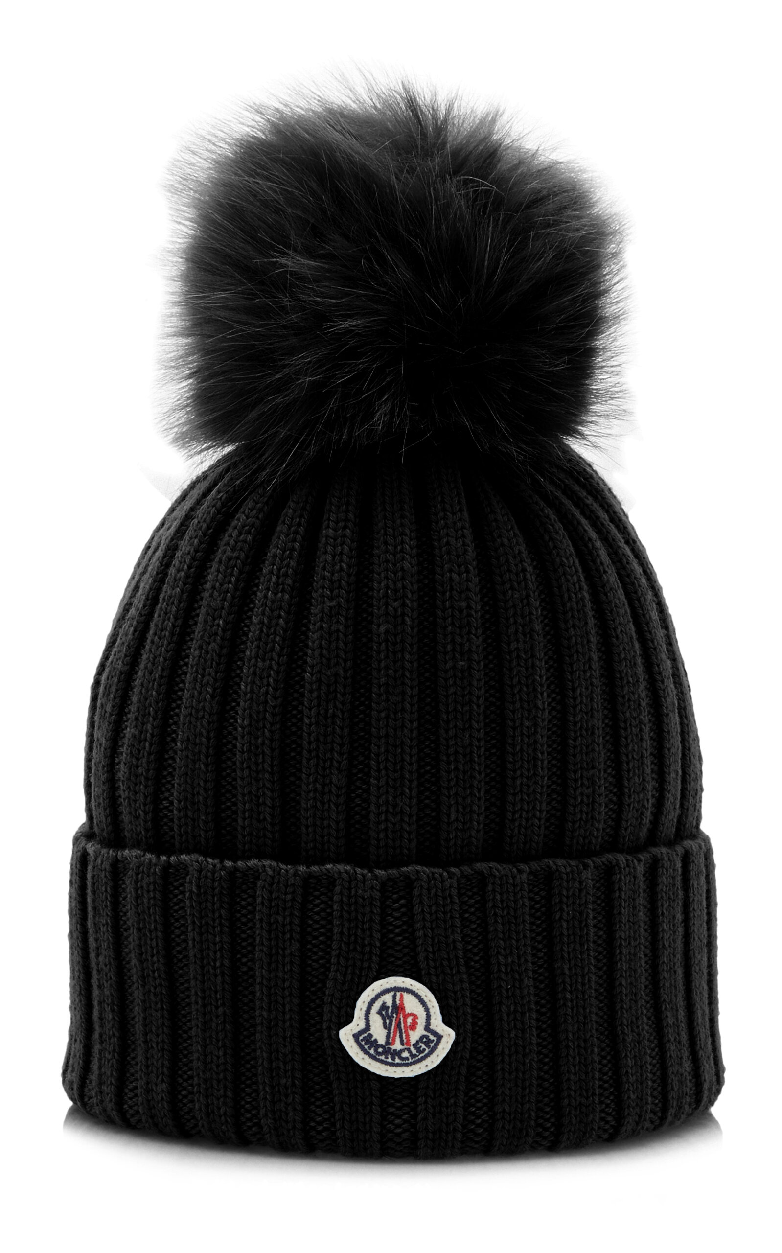 MONCLER POM-DETAILED WOOL BEANIE