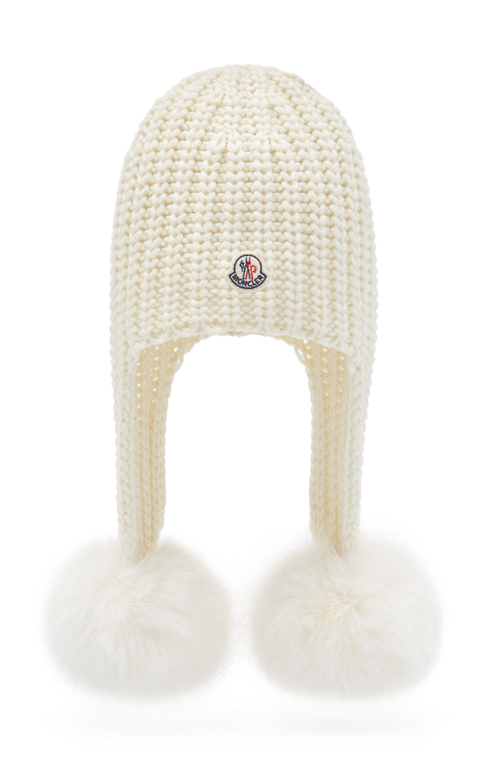 Moncler Pom-detailed Knit Hat In White