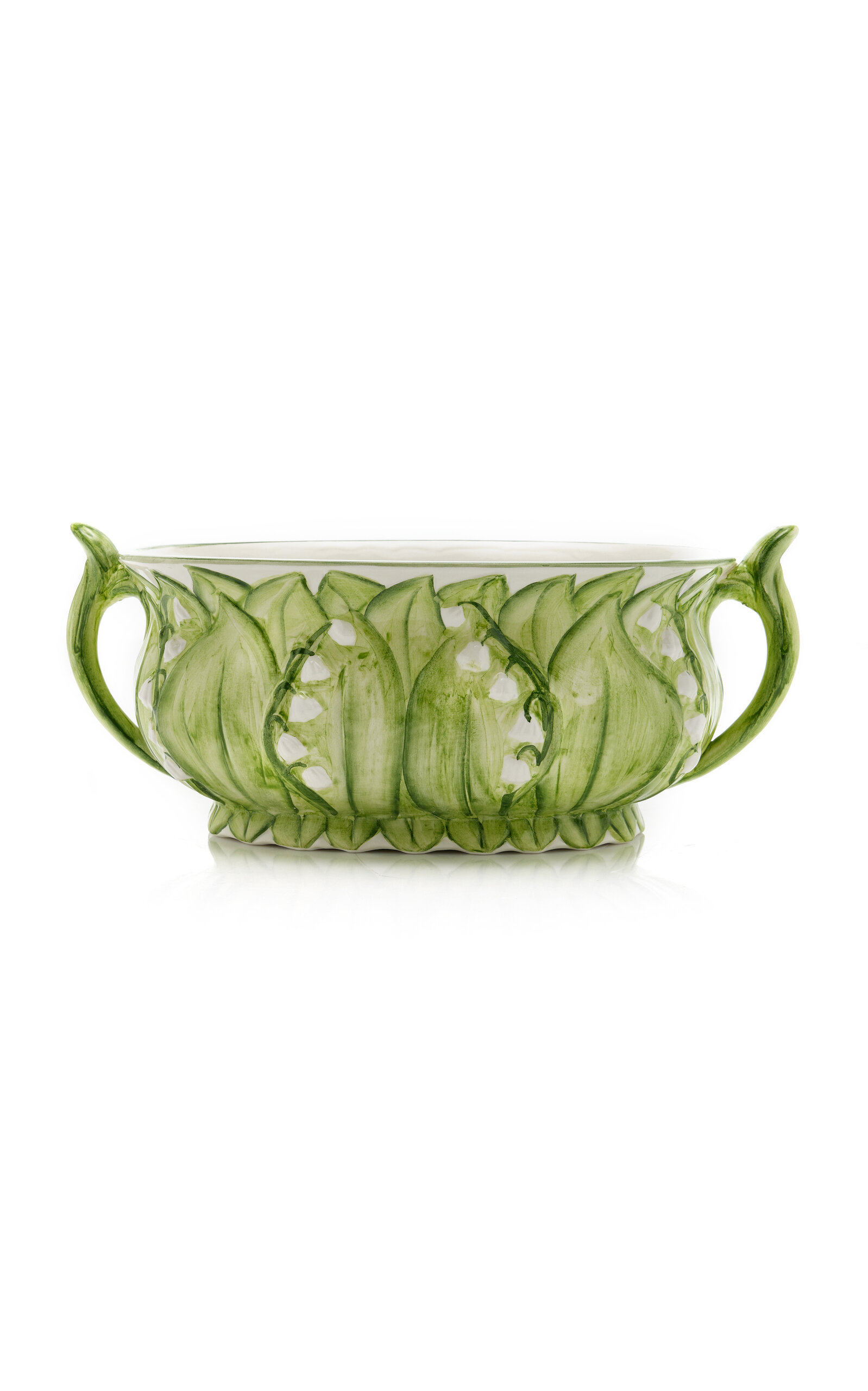 Moda Domus Lily Of The Valley Ceramic Planter In Green