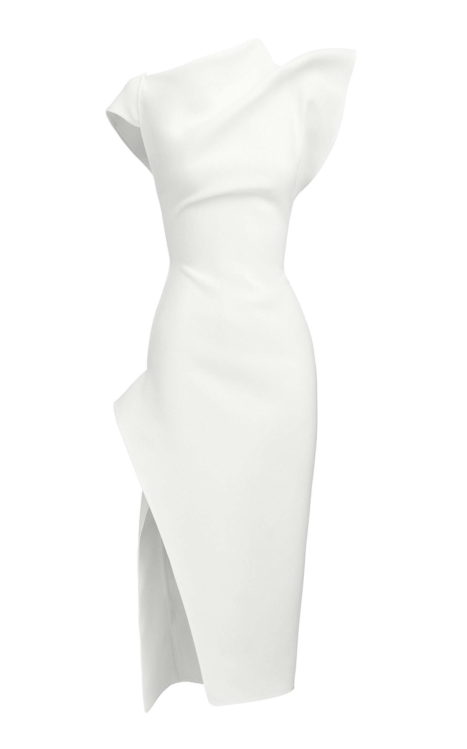 Maticevski Women's Rejoice Asymmetric Midi Dress In White