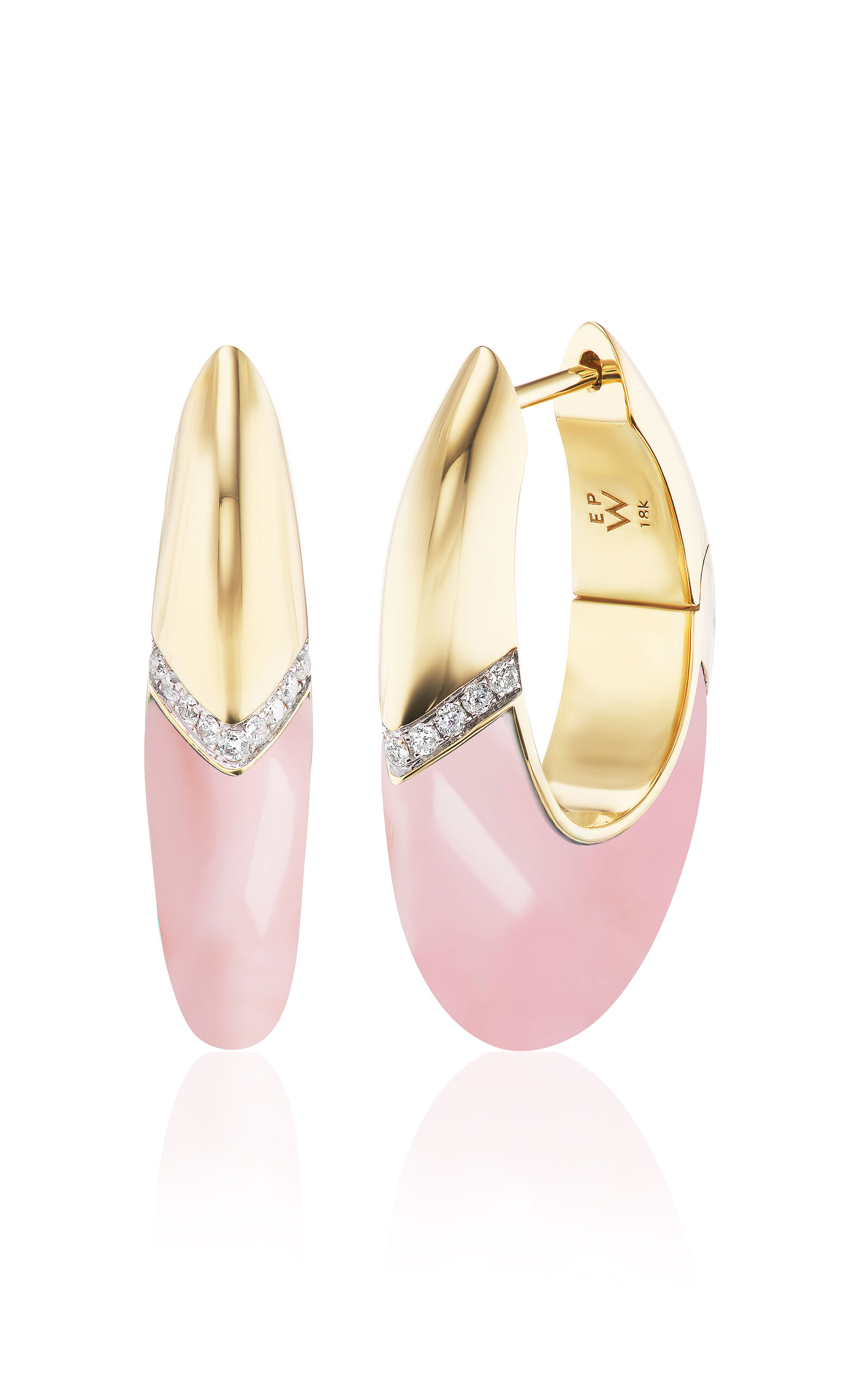 Emily P. Wheeler Women's Oval 18K Yellow Gold Opal; Diamond Earrings