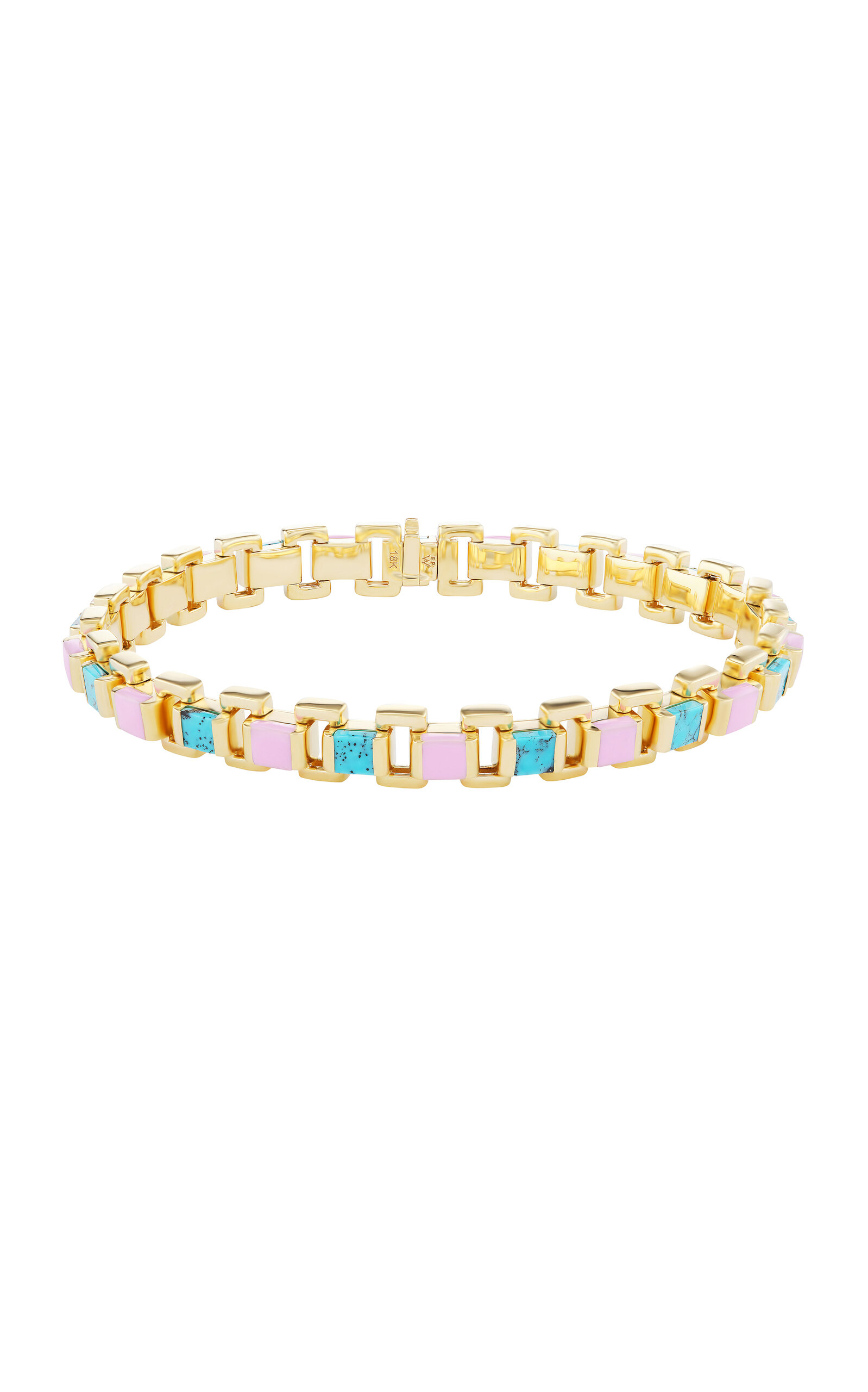 Emily P. Wheeler Women's Hinge 18K Yellow Gold Turquoise Bracelet