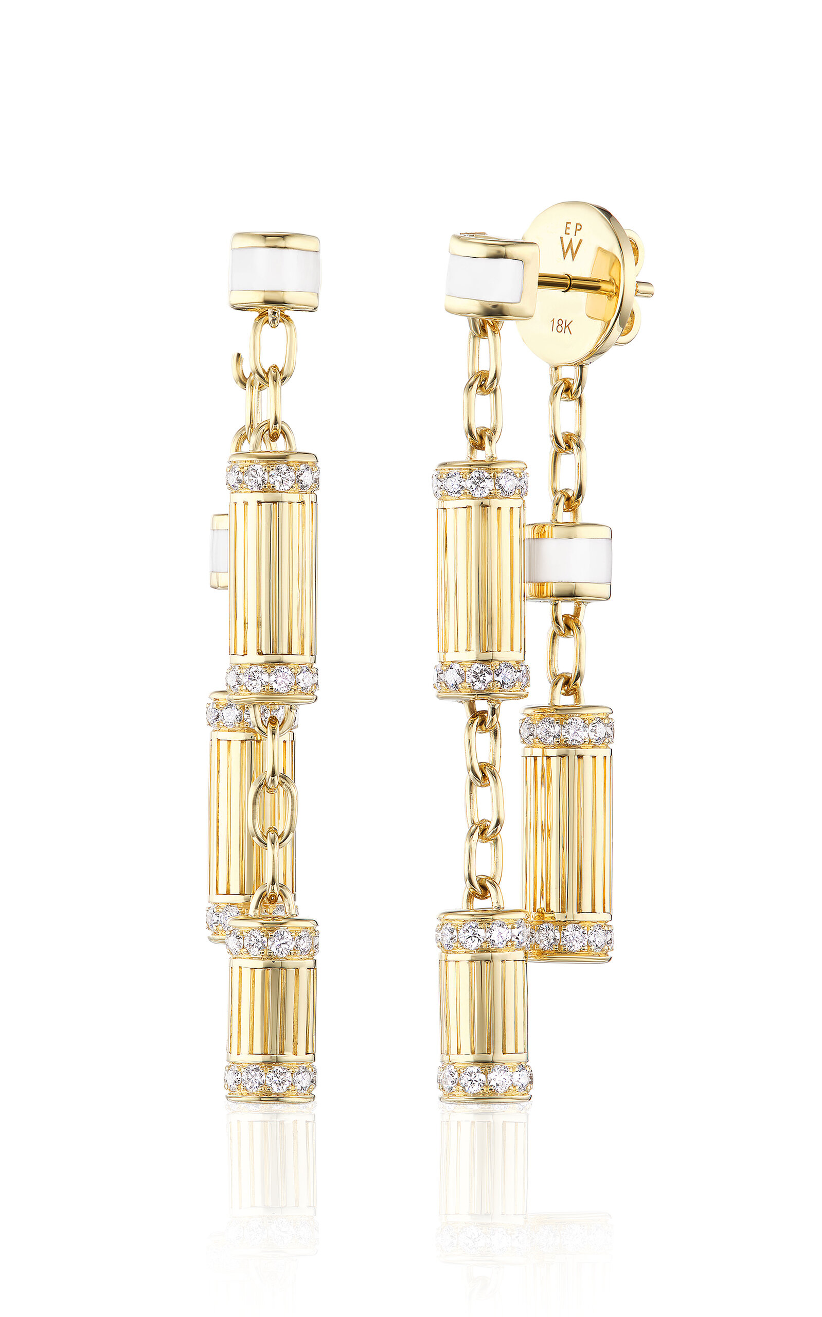 Emily P. Wheeler Women's Groove 18K Yellow Gold Diamond Earrings