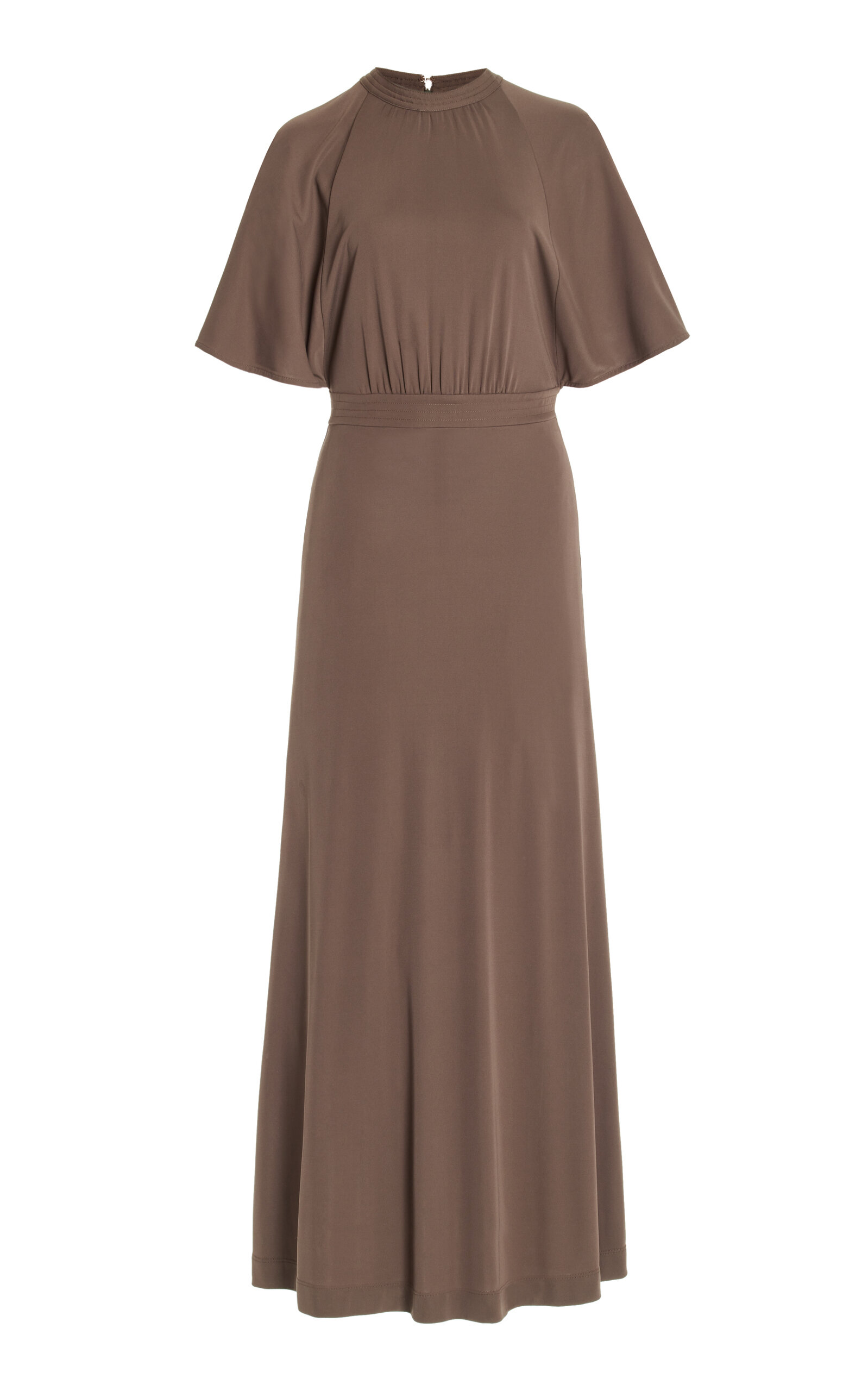 Totême Fluid-sleeve Jersey Maxi Dress In Grey