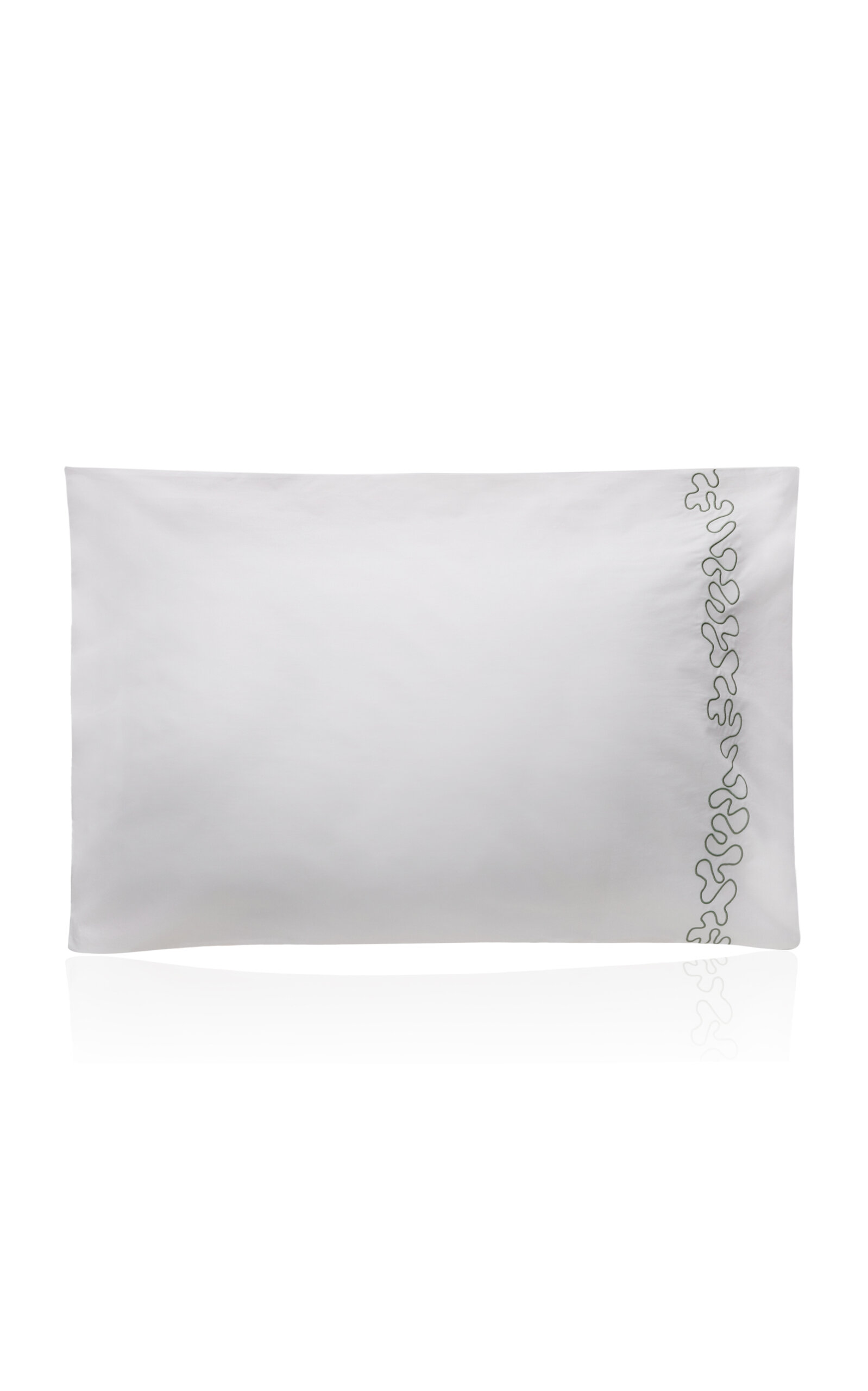 Vis-a-vis Paris Abyss Percale Standard Set-of-two Pillowcases In Green