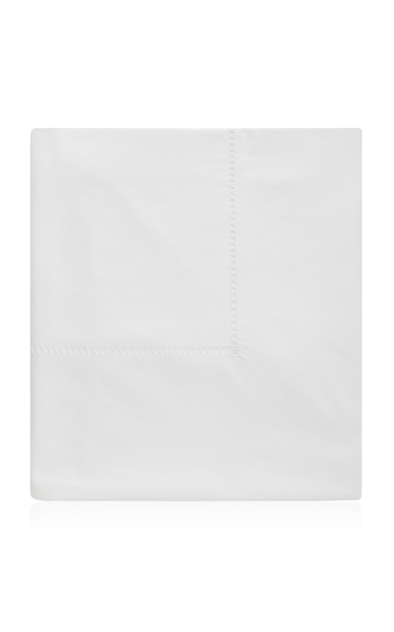 Vis-a-vis Paris Belle De Jour Percale Queen Duvet Cover In White