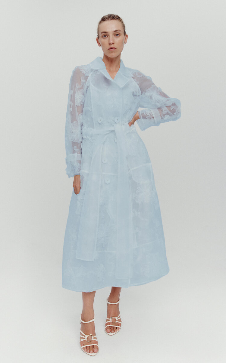 Aje Women's Ursula Trench Coat Dress In Blue | ModeSens