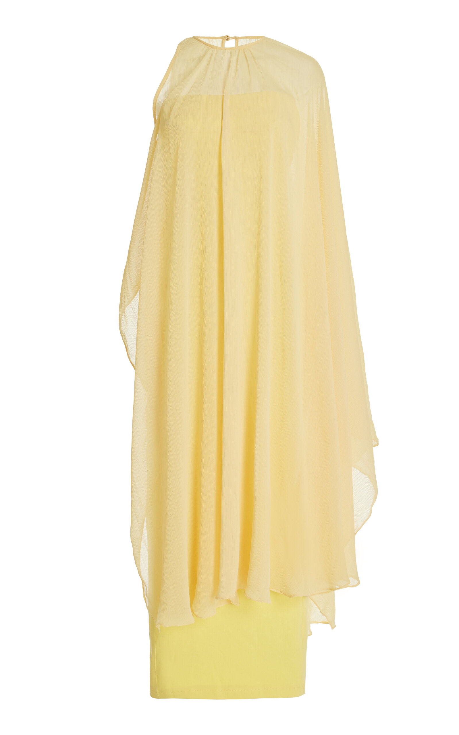 House Of Aama Exclusive Layered Cotton Dress In Yellow