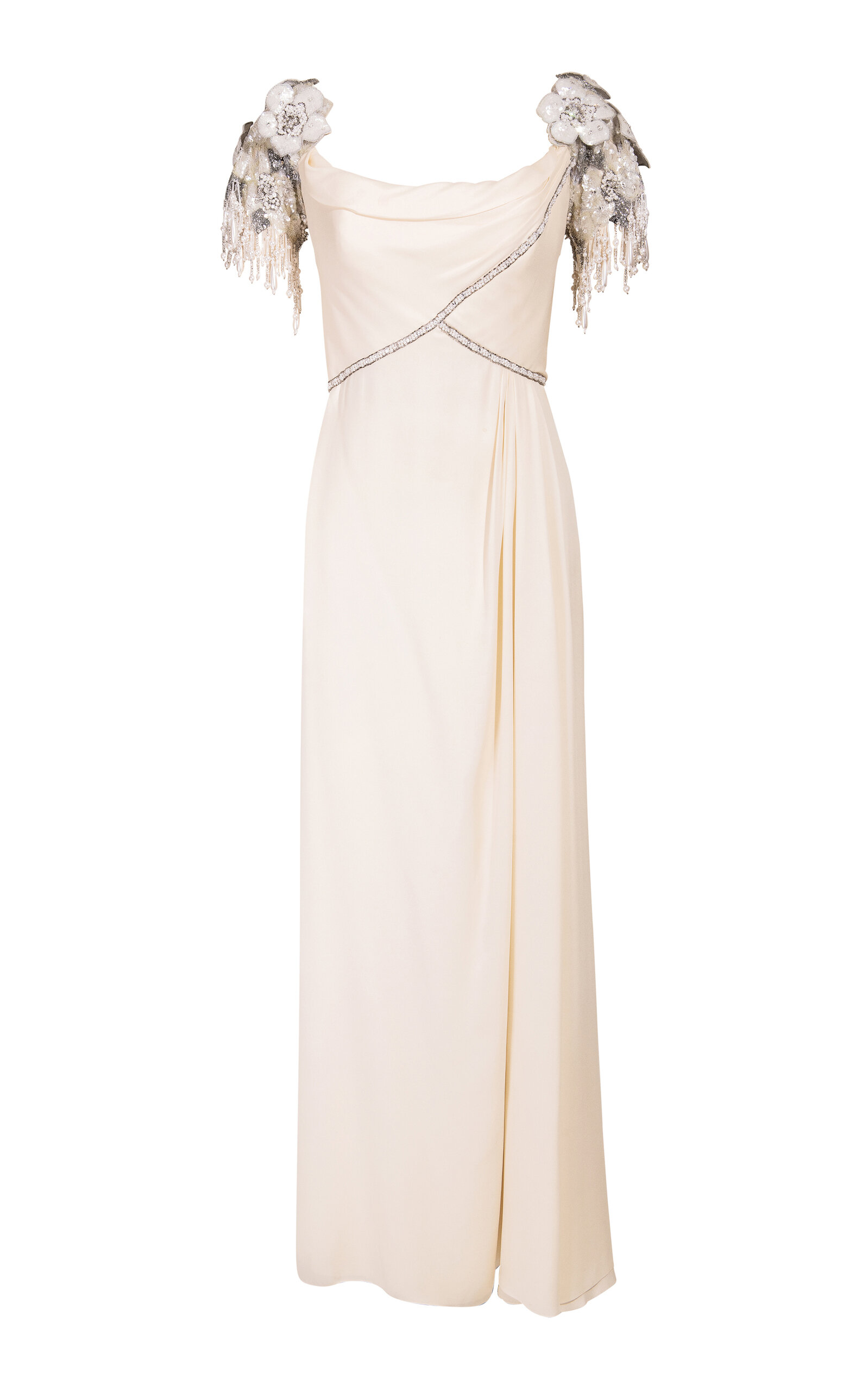 Moda Archive X Tab Vintage Women's Bob Mackie 1970's Gown With Embellished Beaded Sleeves In Ivory | ModeSens Moda Archive X Tab Vintage Women's Bob Mackie 1970's Gown With Embellished Beaded Sleeves In Ivory | ModeSens