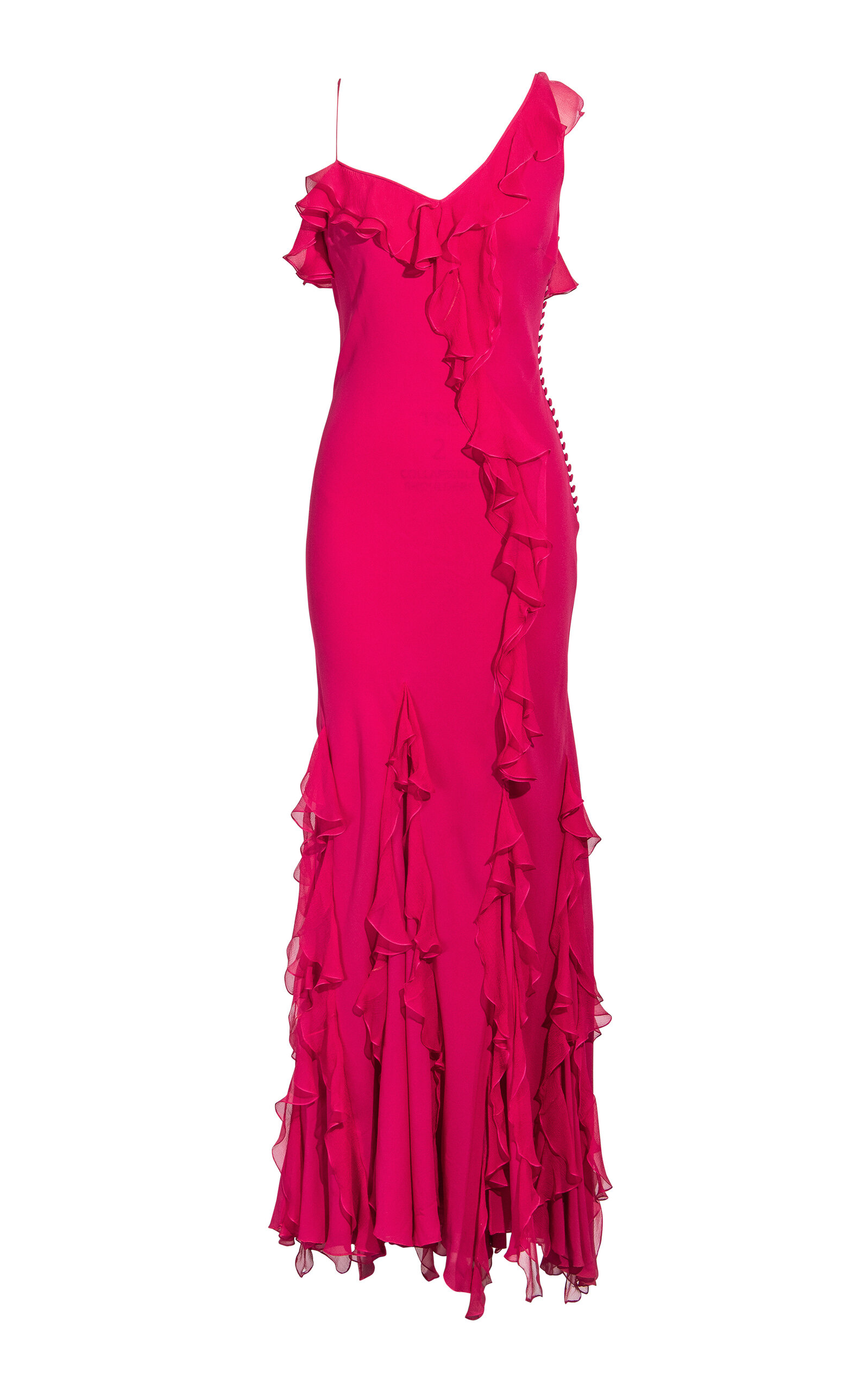 Moda Archive X Tab Vintage Women's John Galliano 2003 Pink Silk Bias Cut  Ruffled Gown | ModeSens