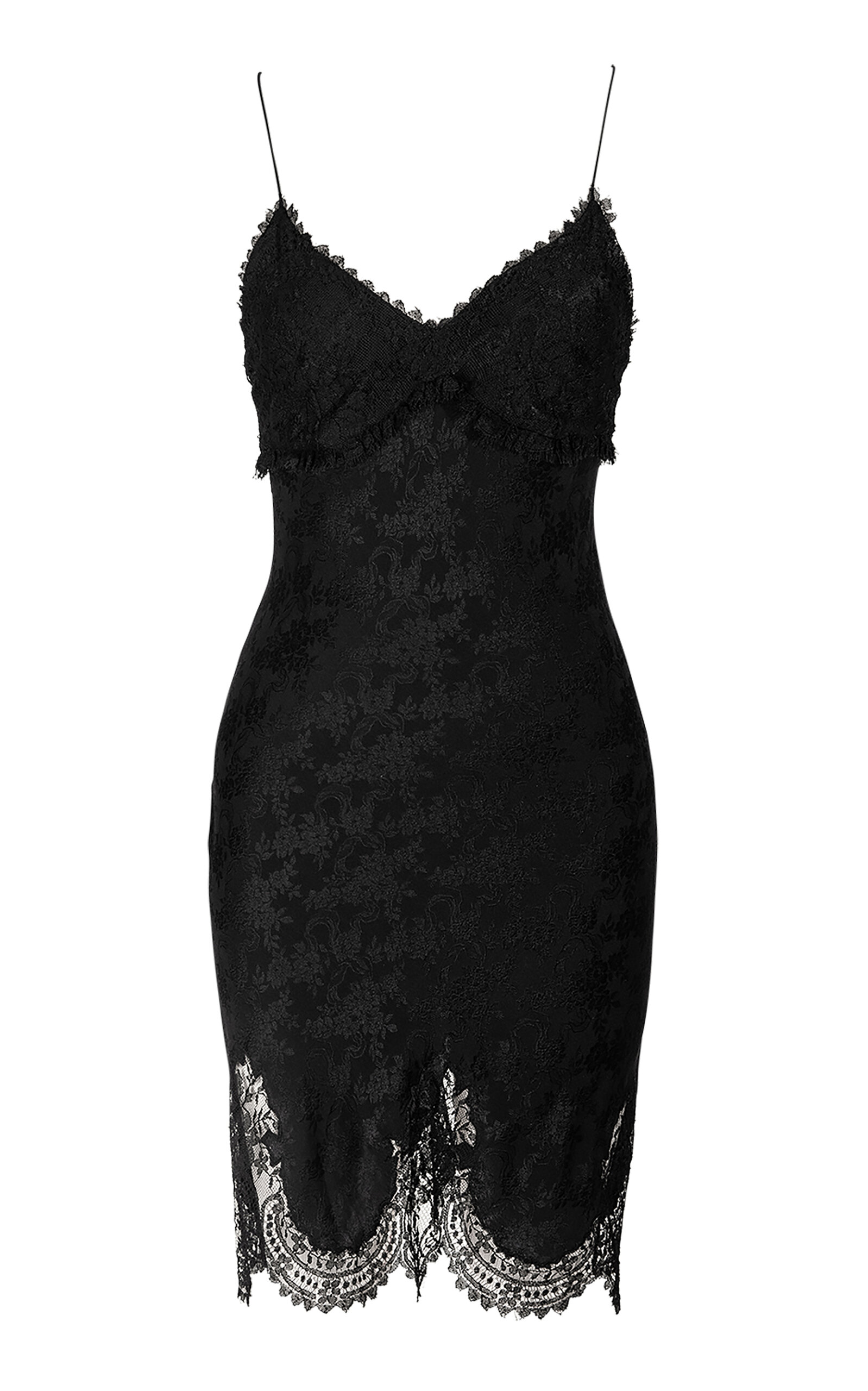 Moda Archive X Tab Vintage Women's John Galliano S/s 1998 Black Silk Slip  Dress With Scallop Lace Details | ModeSens