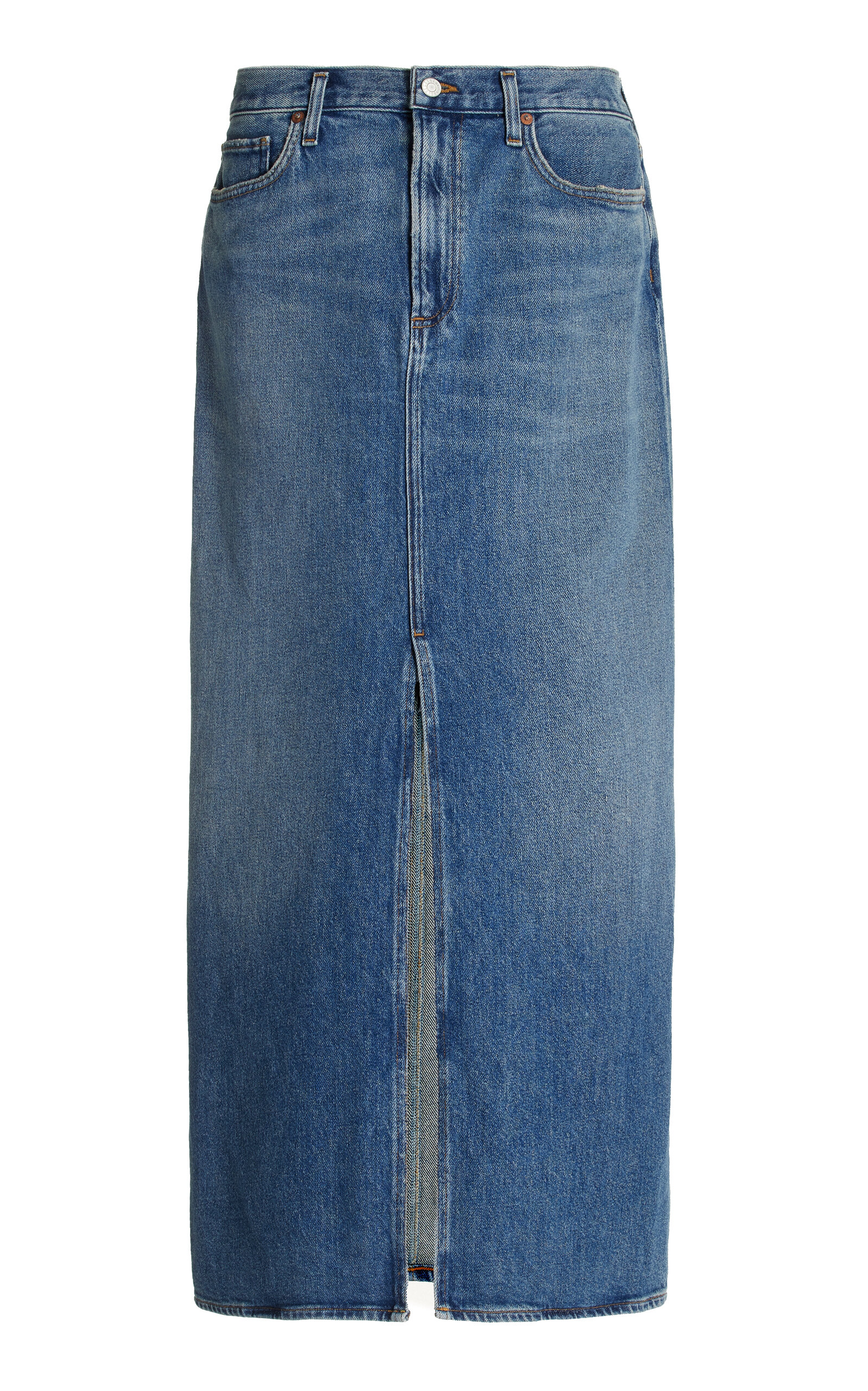 Agolde Leif Denim Maxi Skirt