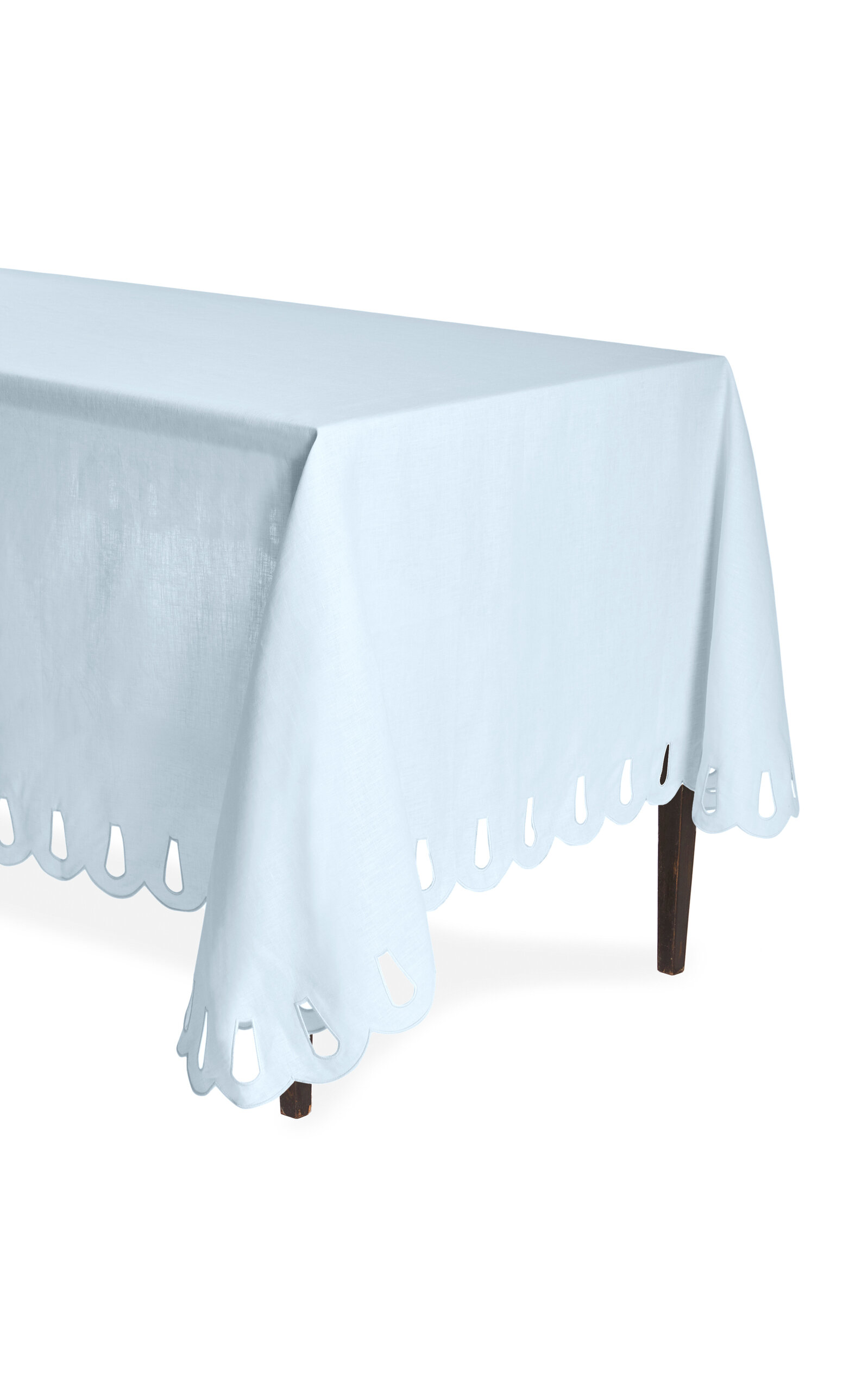 Moda Domus Rectangular Linen Tablecloth In Blue