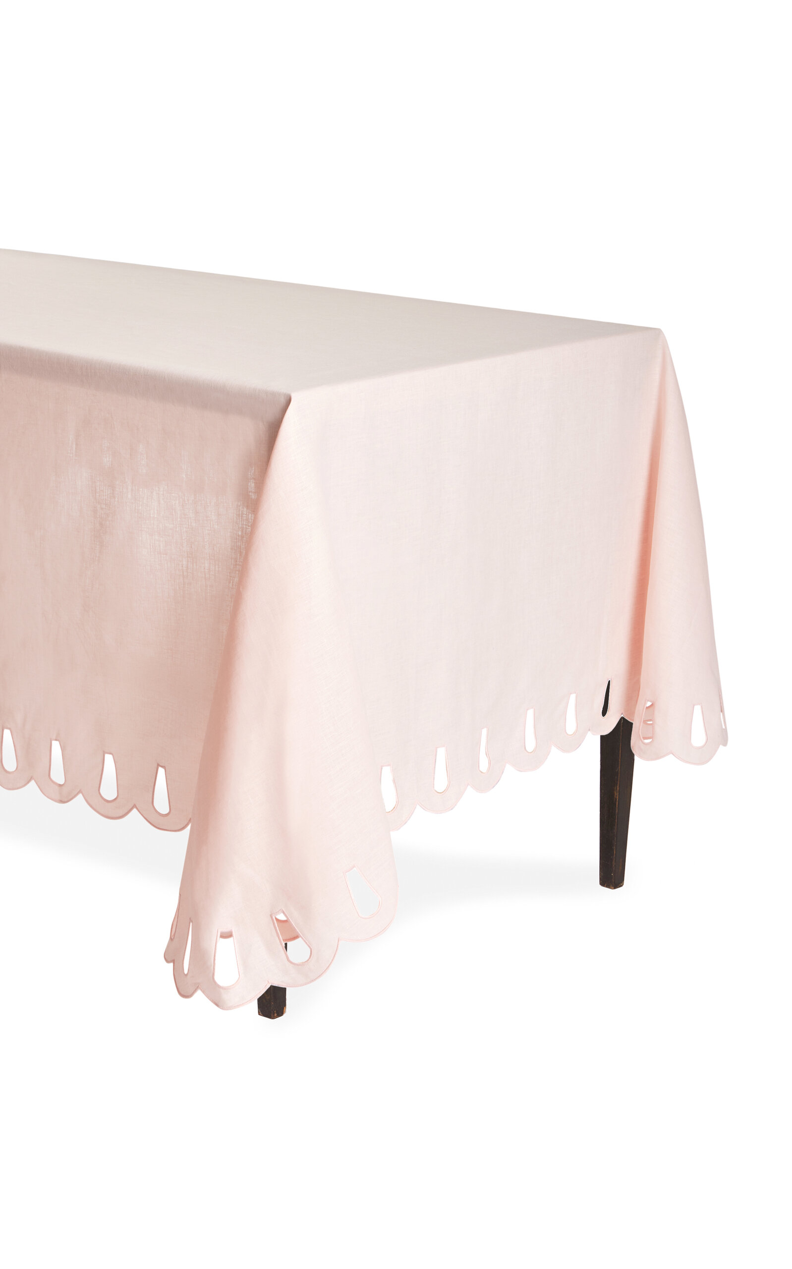 Moda Domus Rectangular Linen Tablecloth In Pink