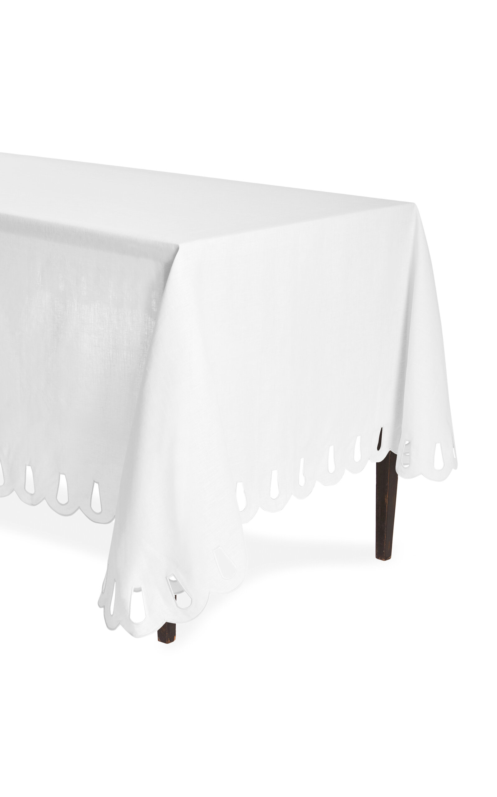 Moda Domus Rectangular Linen Tablecloth In White
