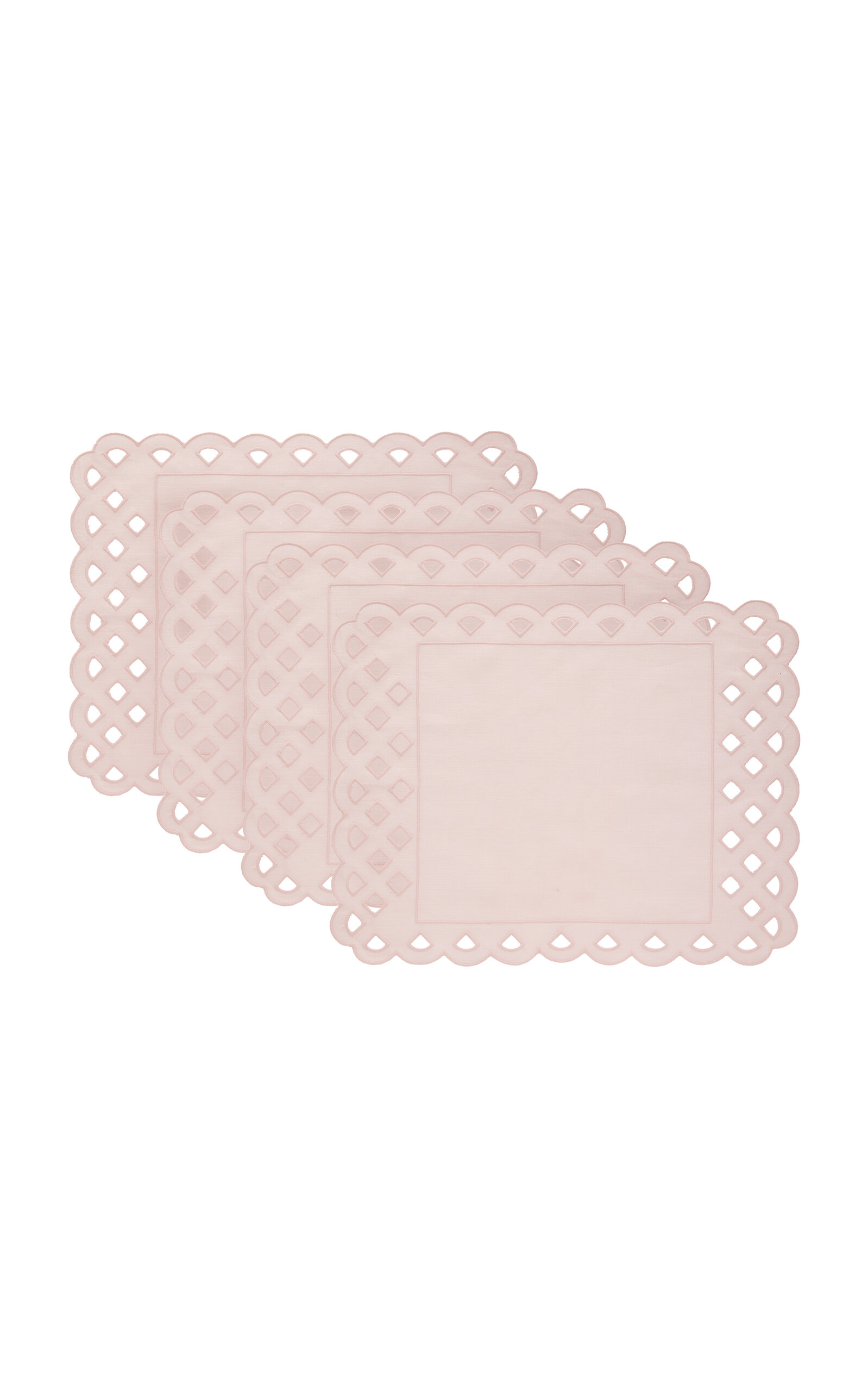 Moda Domus Set-of-Four Handcrafted Linen Placemats - Pink
