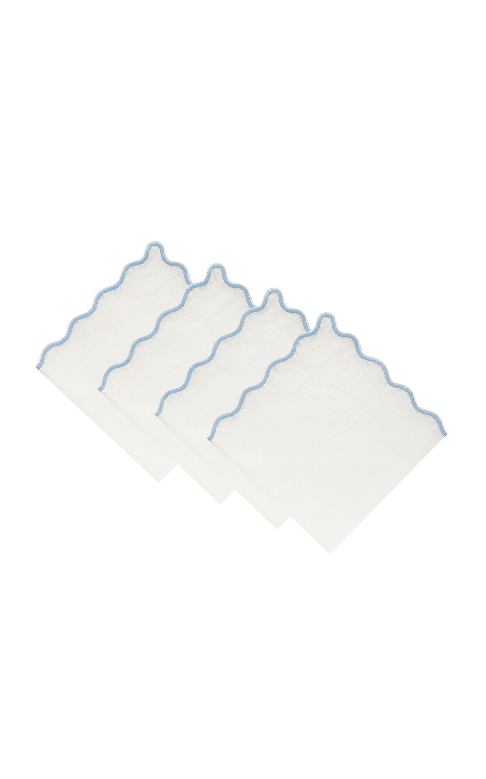 Moda Domus Set-of-Four Handcrafted Linen Napkins - Blue