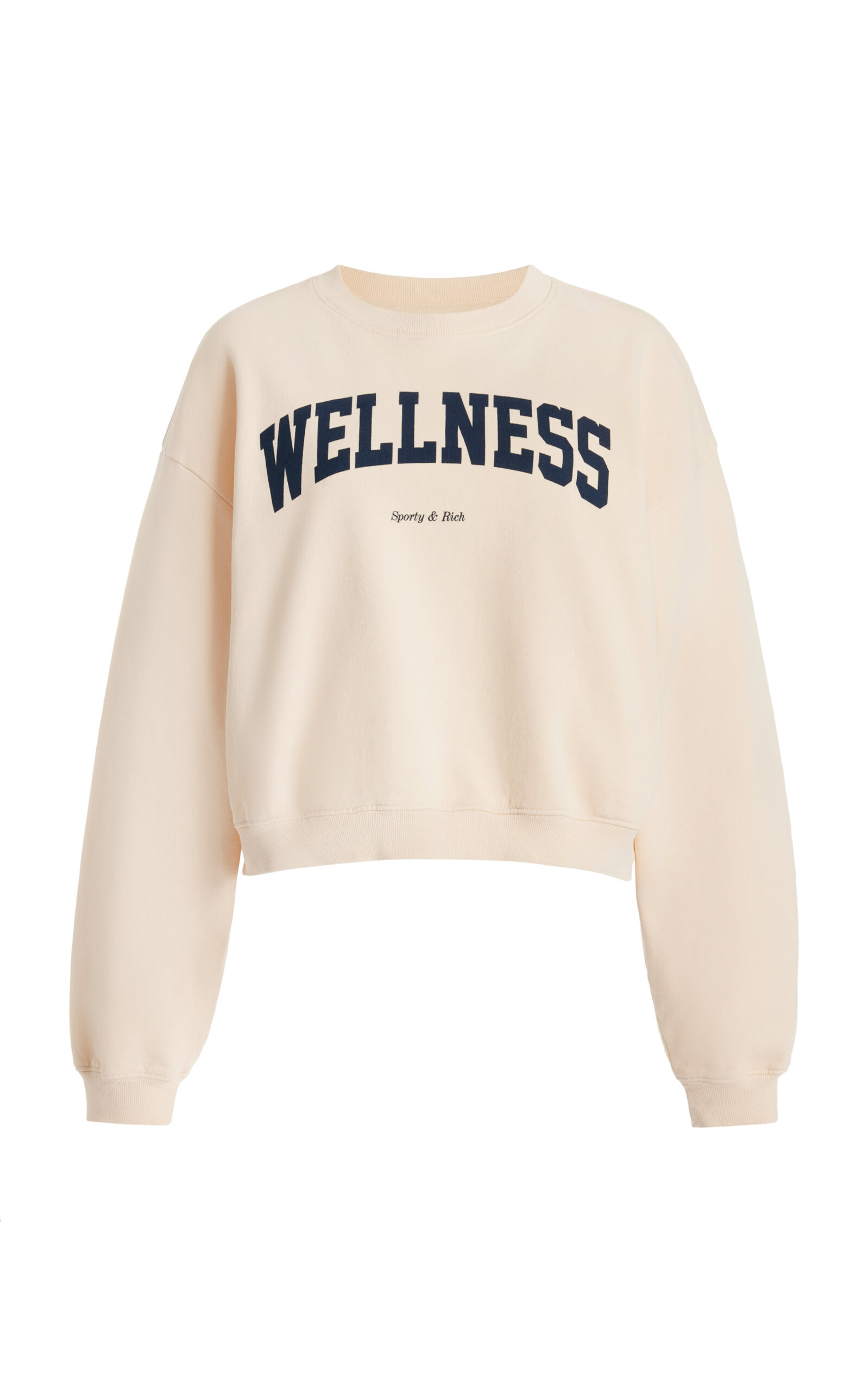 Shop Sporty And Rich Wellness Ivy Cotton Sweatshirt In White
