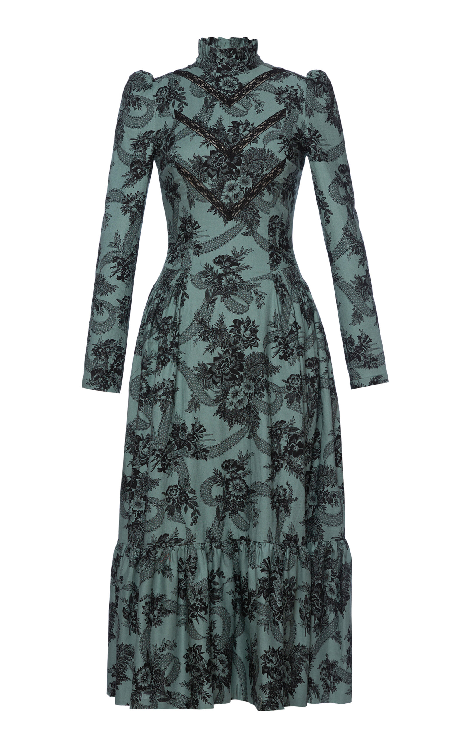 Lena Hoschek Women's Jenny Cotton Midi Dress In Blue