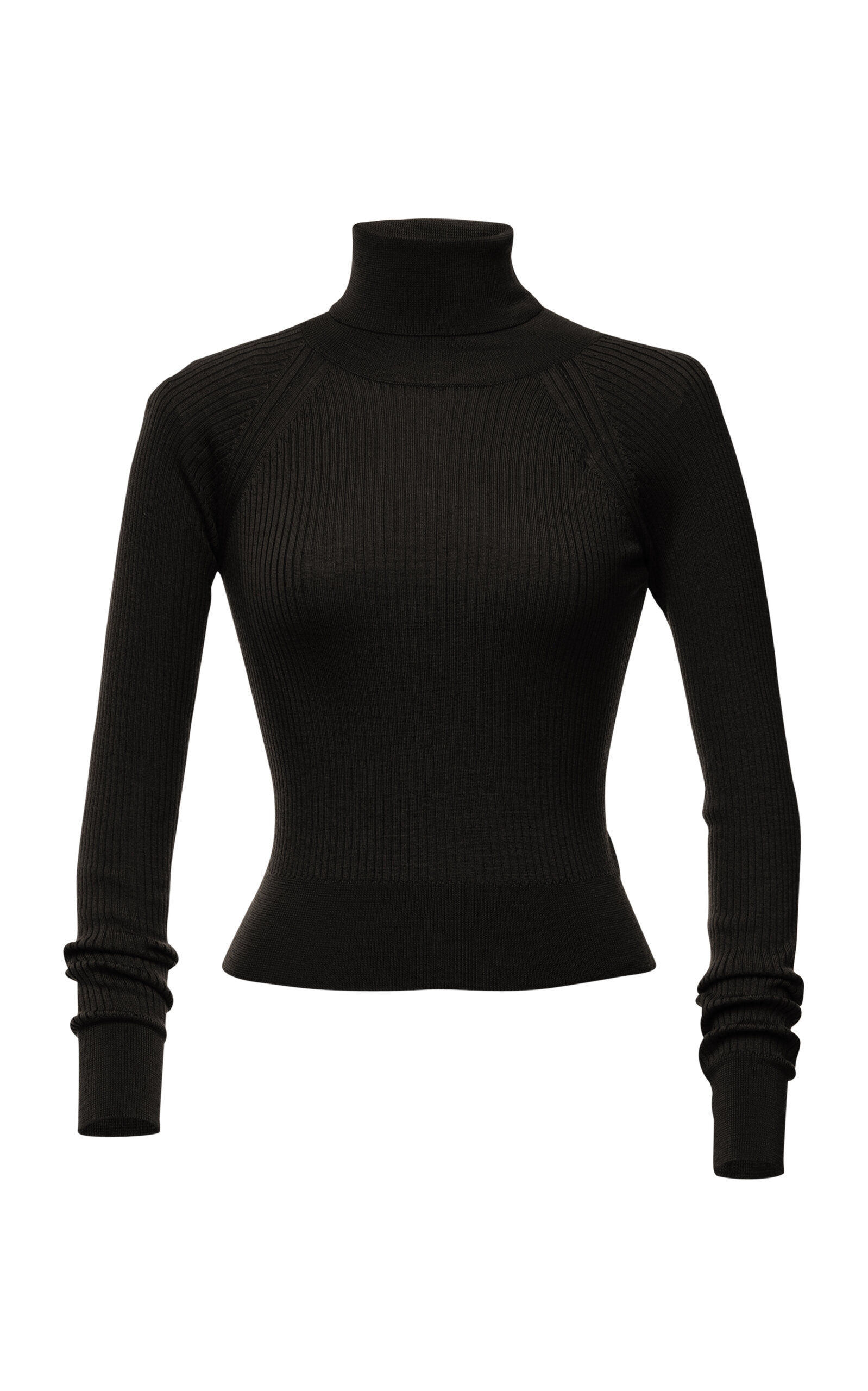 Lena Hoschek Women's Wendy Virgin Wool Turtleneck Sweater In Black