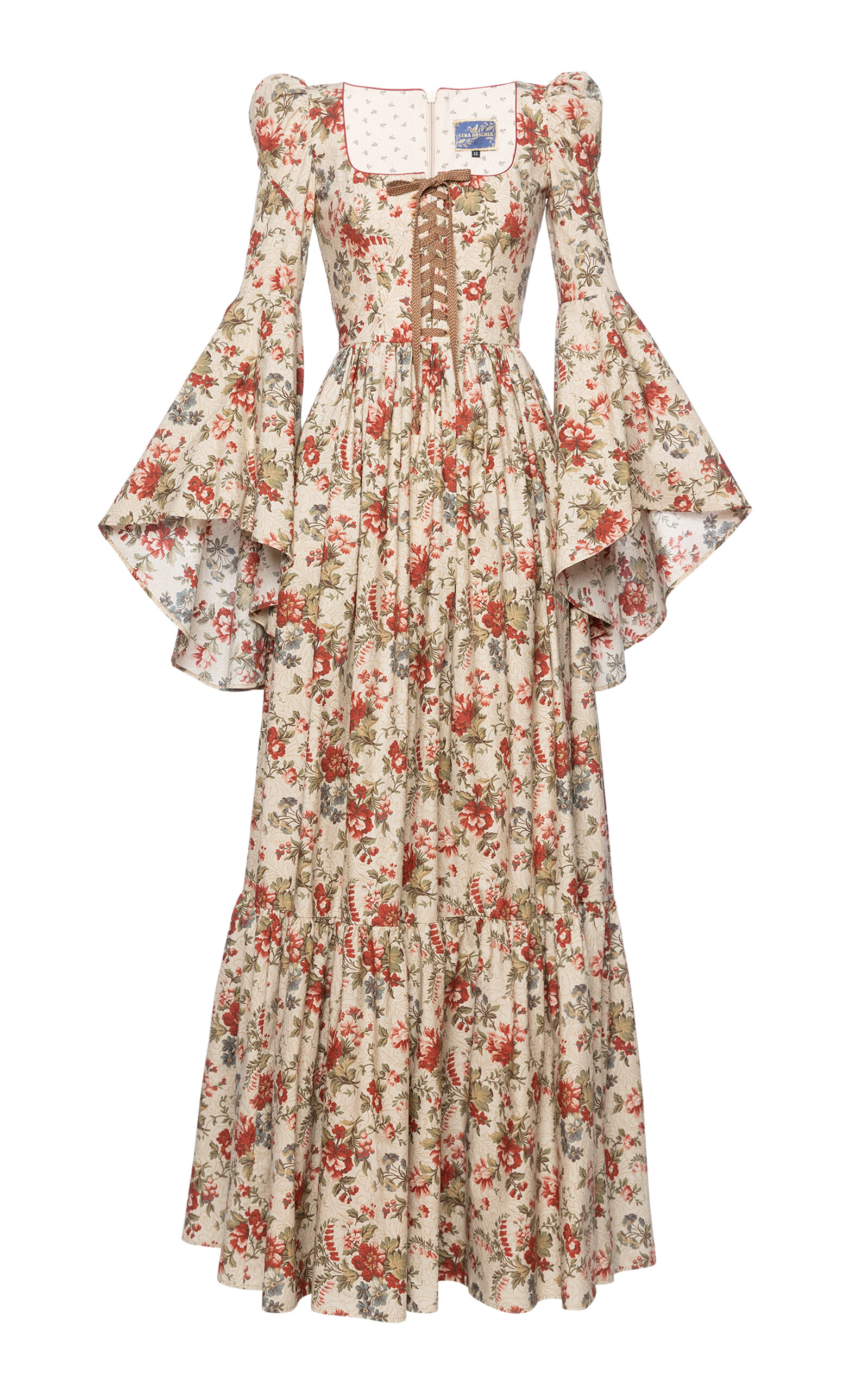 Lena Hoschek Taylor Cotton Maxi Dress In Floral