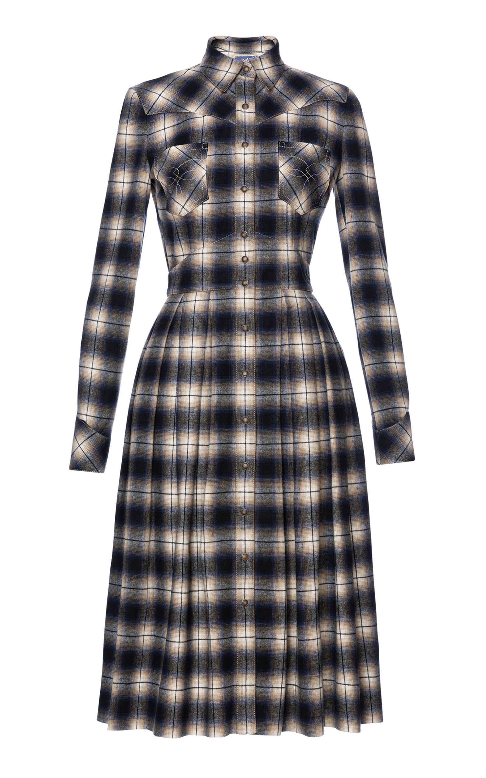 Lena Hoschek Women's Memphis Checked Cotton Midi Dress In Black,white