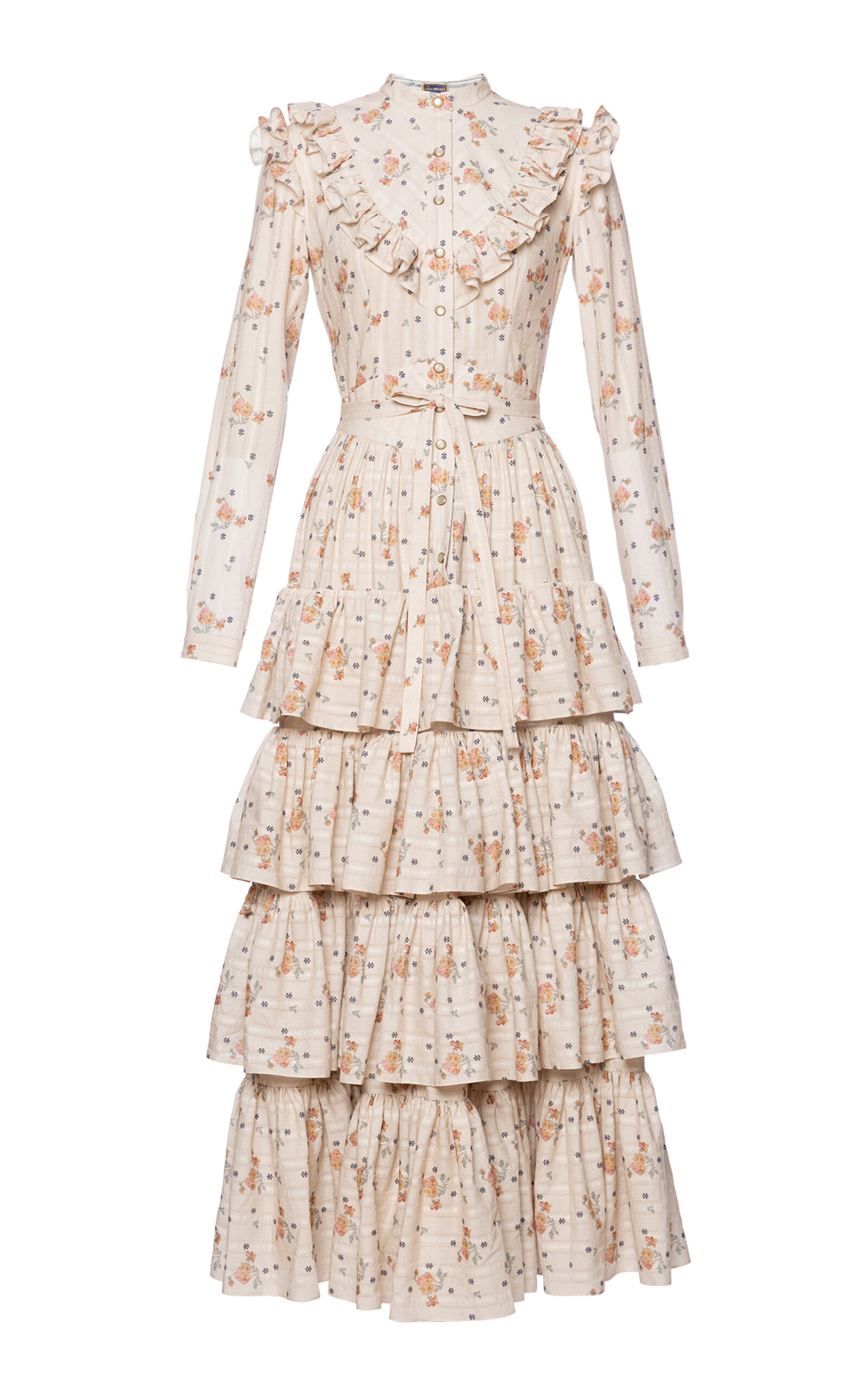 Lena Hoschek Women's Carrie Ruffled Tiered Cotton Dress In Floral