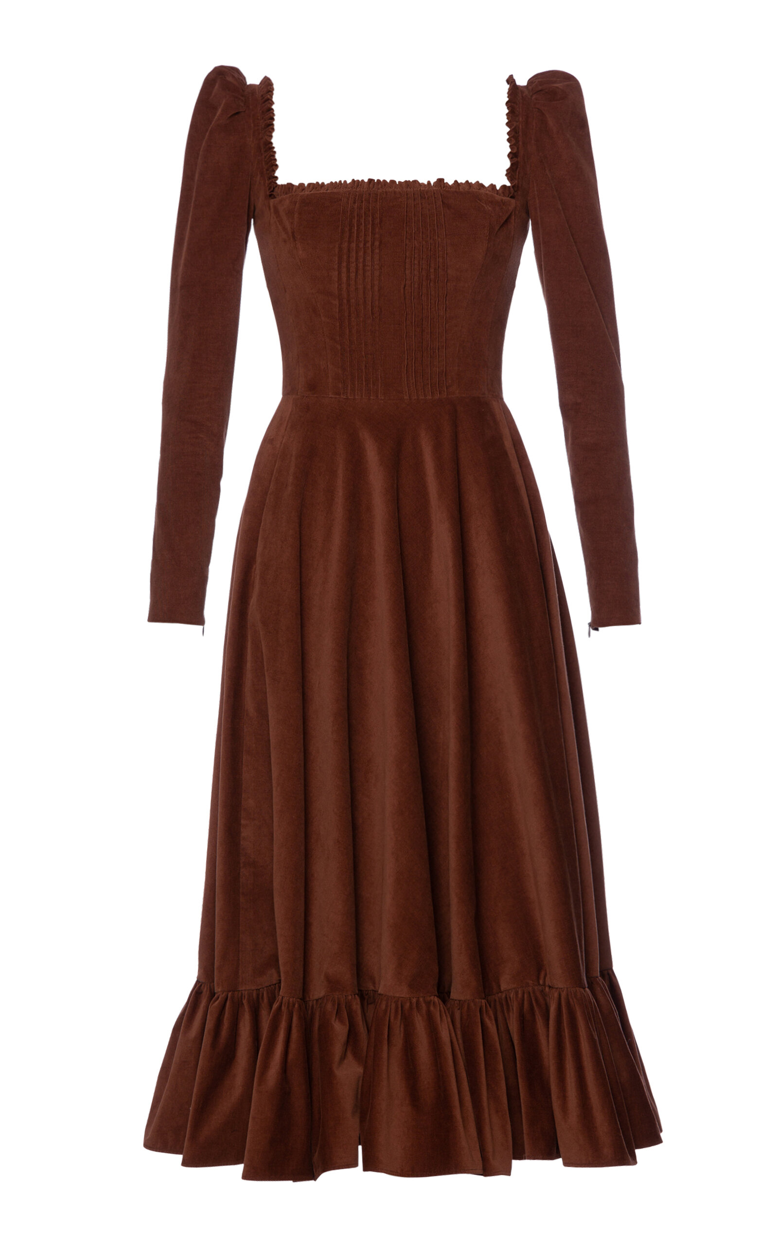 Lena Hoschek Women's Prayer Book Stretch-cotton Midi Dress In Brown