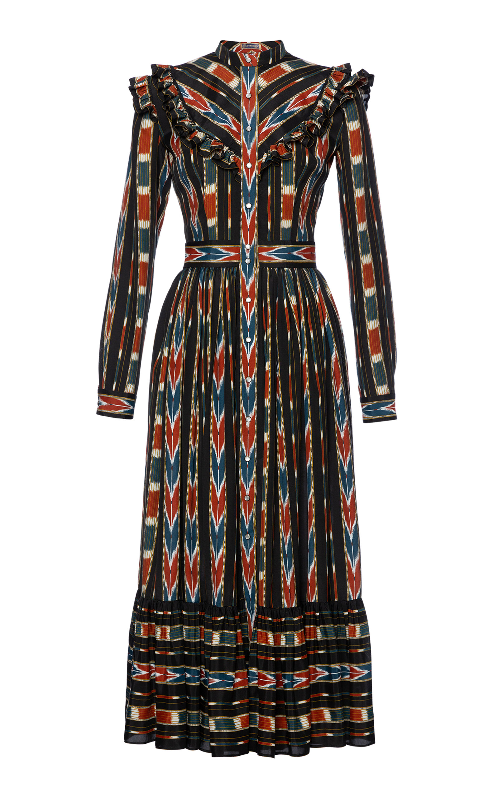 Lena Hoschek Women's Nevada Printed Midi Dress In Black