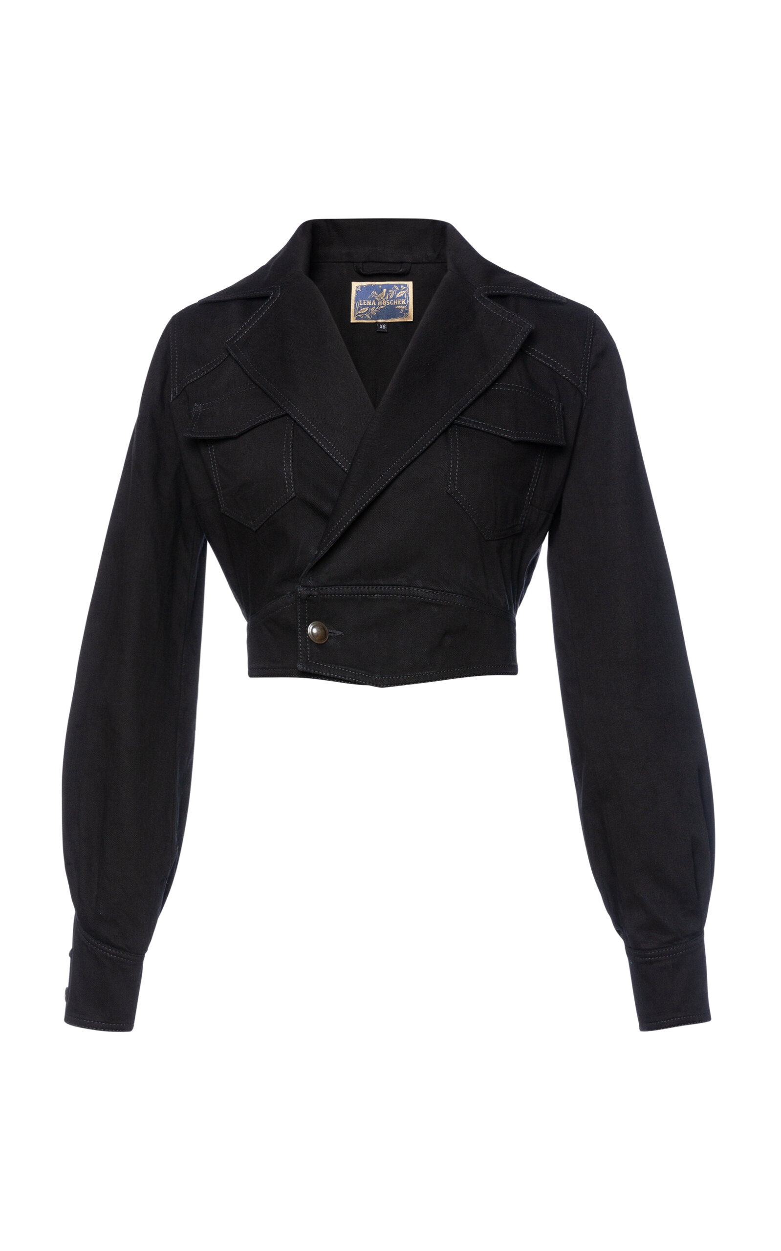 Lena Hoschek Women's Vegas Cropped Cotton Jacket In Black